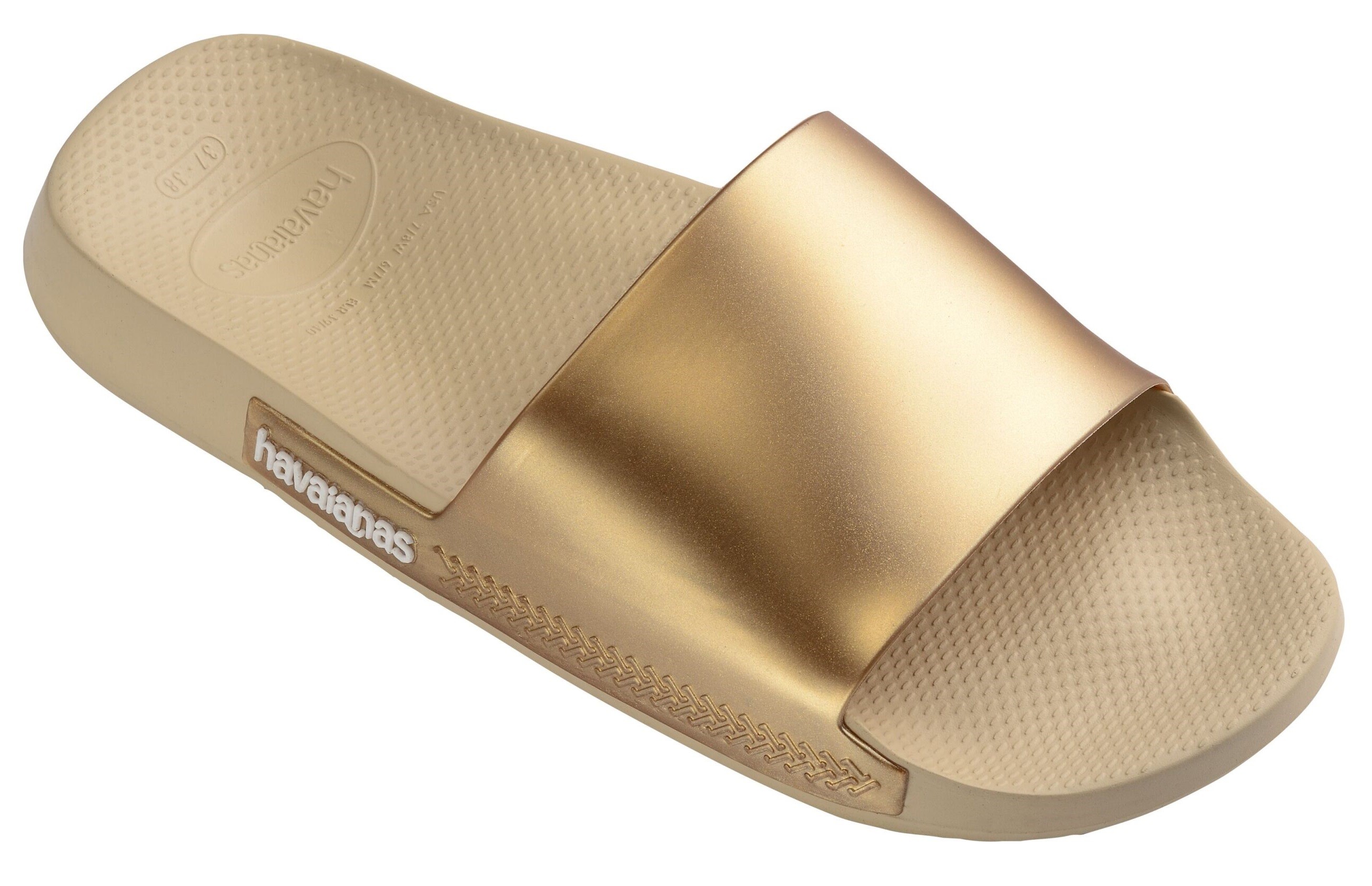 HAVAIANAS SLIDE METALLIC - SAND GREY
