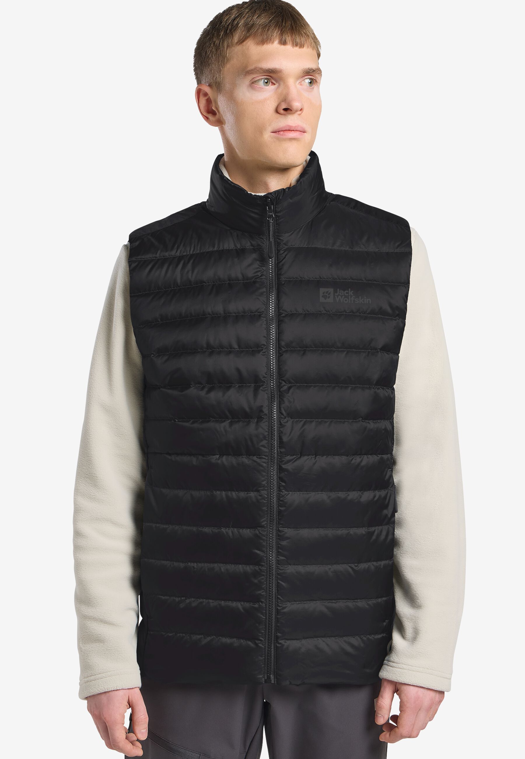 JACK WOLFSKIN PILVI DOWN VEST M RDS - BLACK
