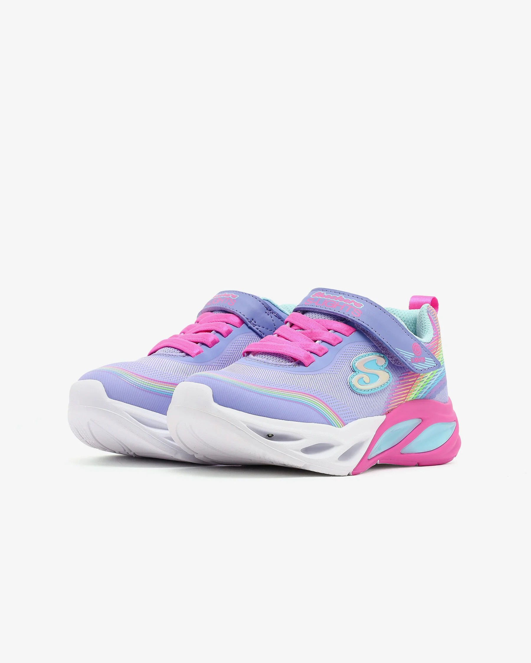 SKECHERS COSMIC GLOW-RAINBOW - LAVENDER MULTI