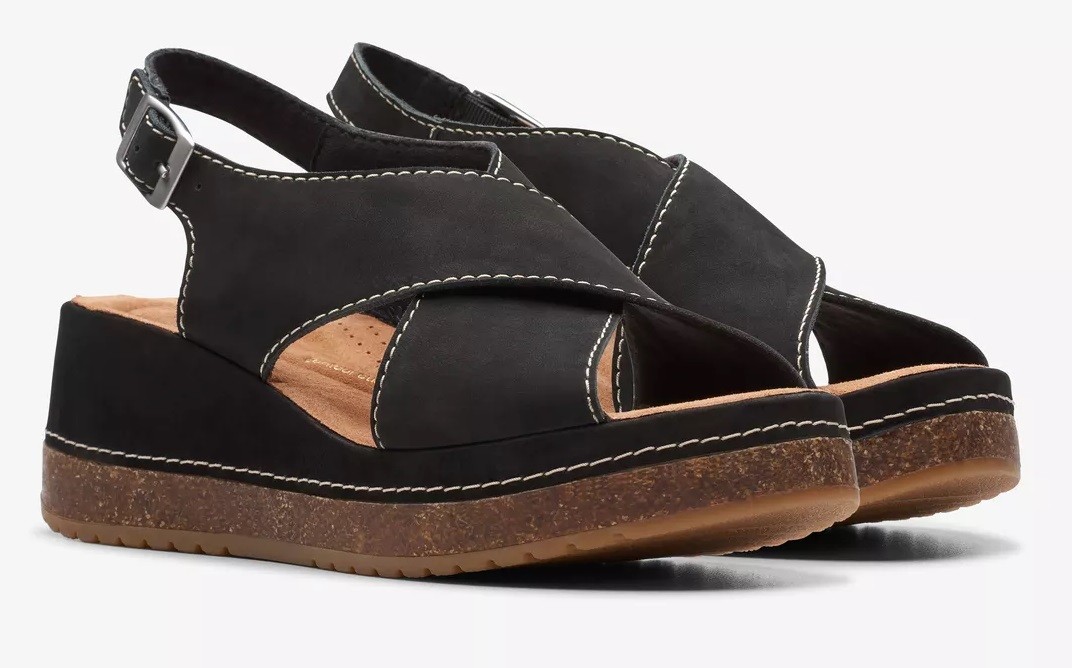 CLARKS KASSANDA STEP - BLACK NUBUCK