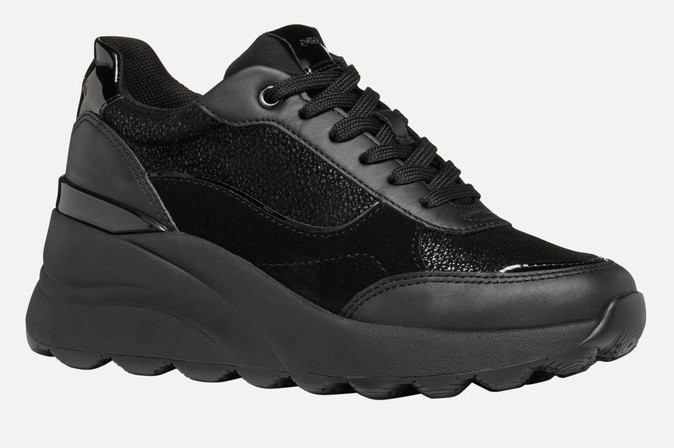 GEOX SPHERICA EC13 A D45WAA - BLACK SUEDE