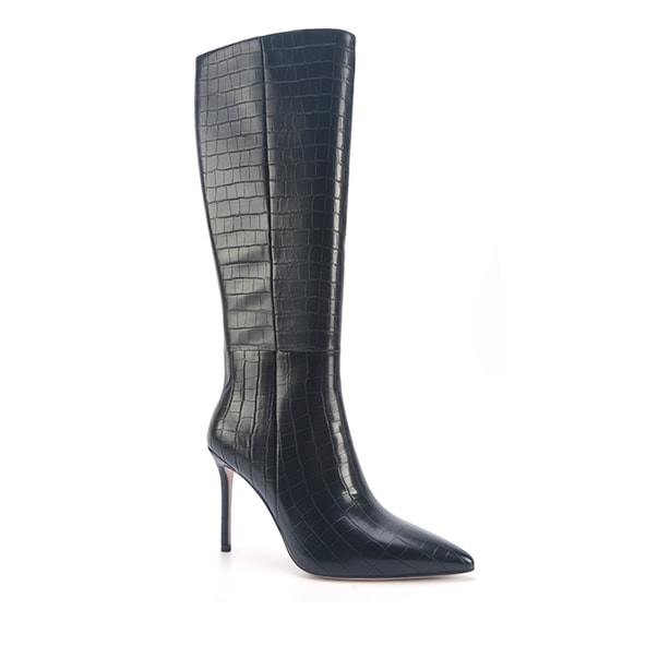 NINE WEST JUSTIN2 5PR - BLACK CROCO