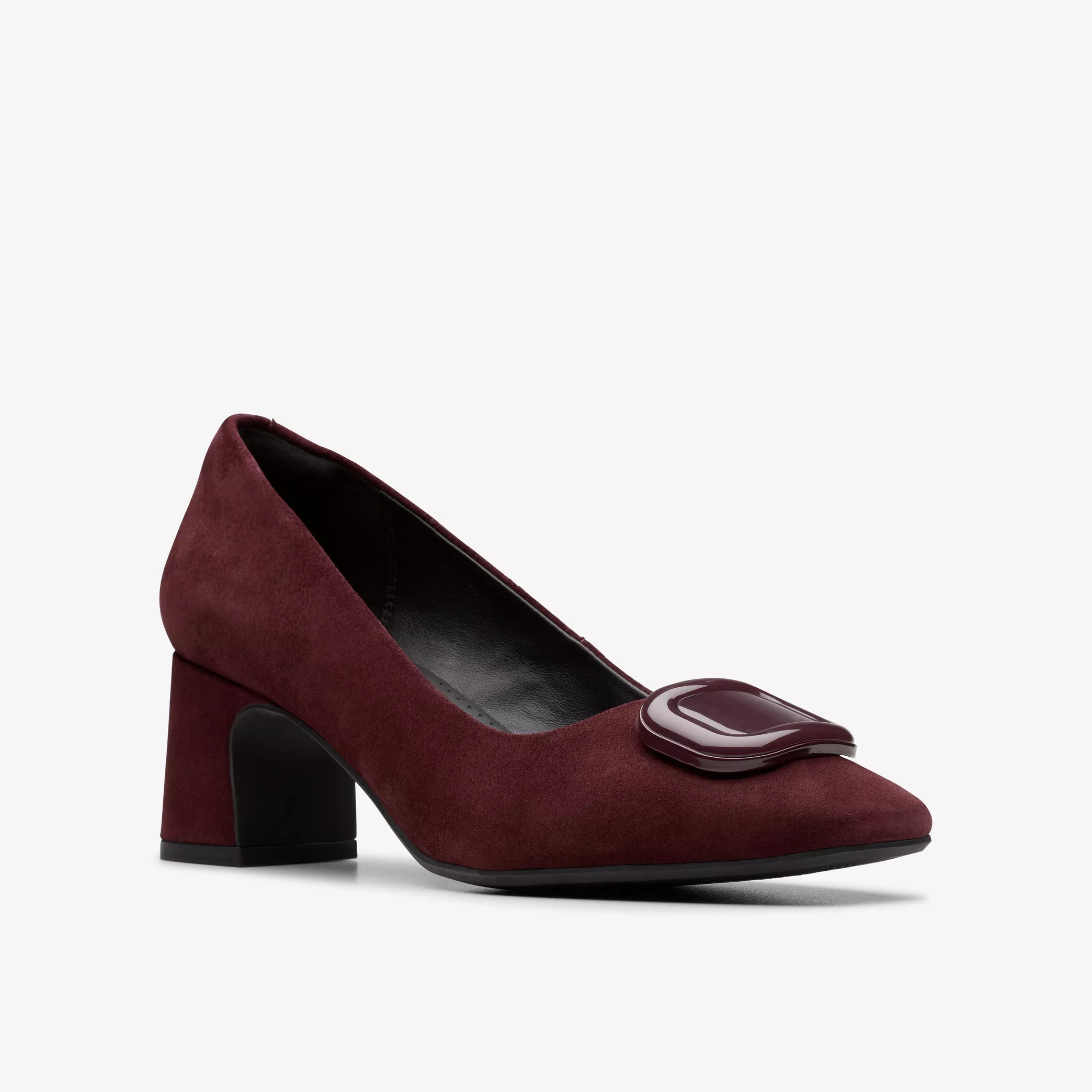 CLARKS FERNIE TRIM - MERLOT SUEDE