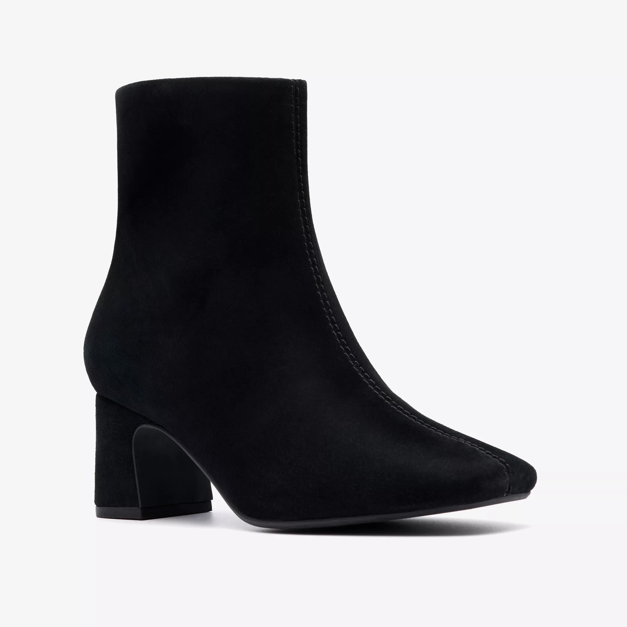 CLARKS FERNIE ZIP - BLACK SUEDE