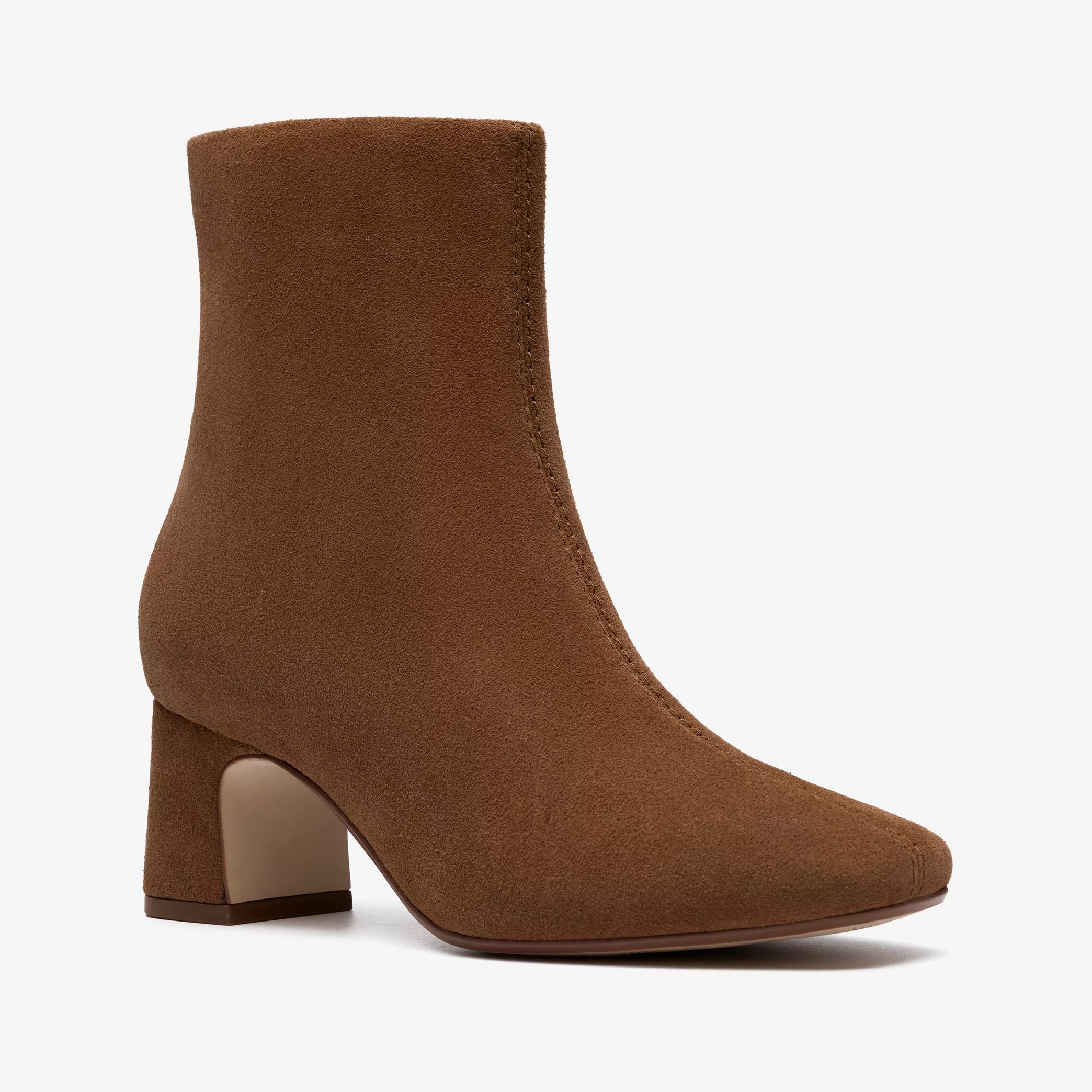 CLARKS FERNIE ZIP - WALNUT SUEDE