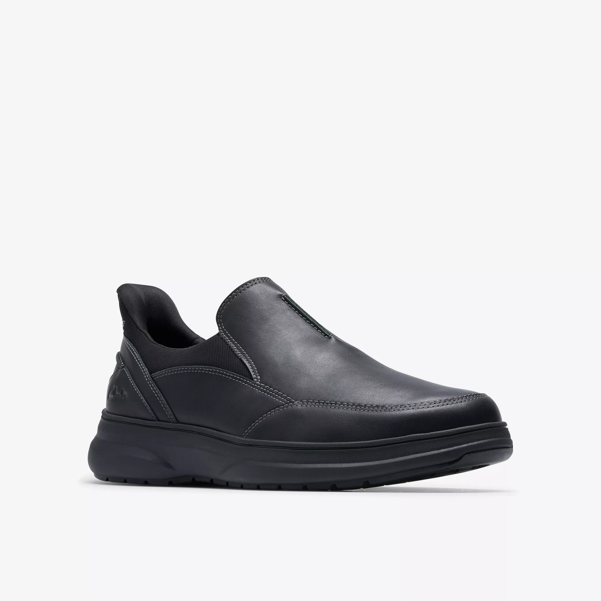 CLARKS MULLAN STEP - BLACK LEATHER