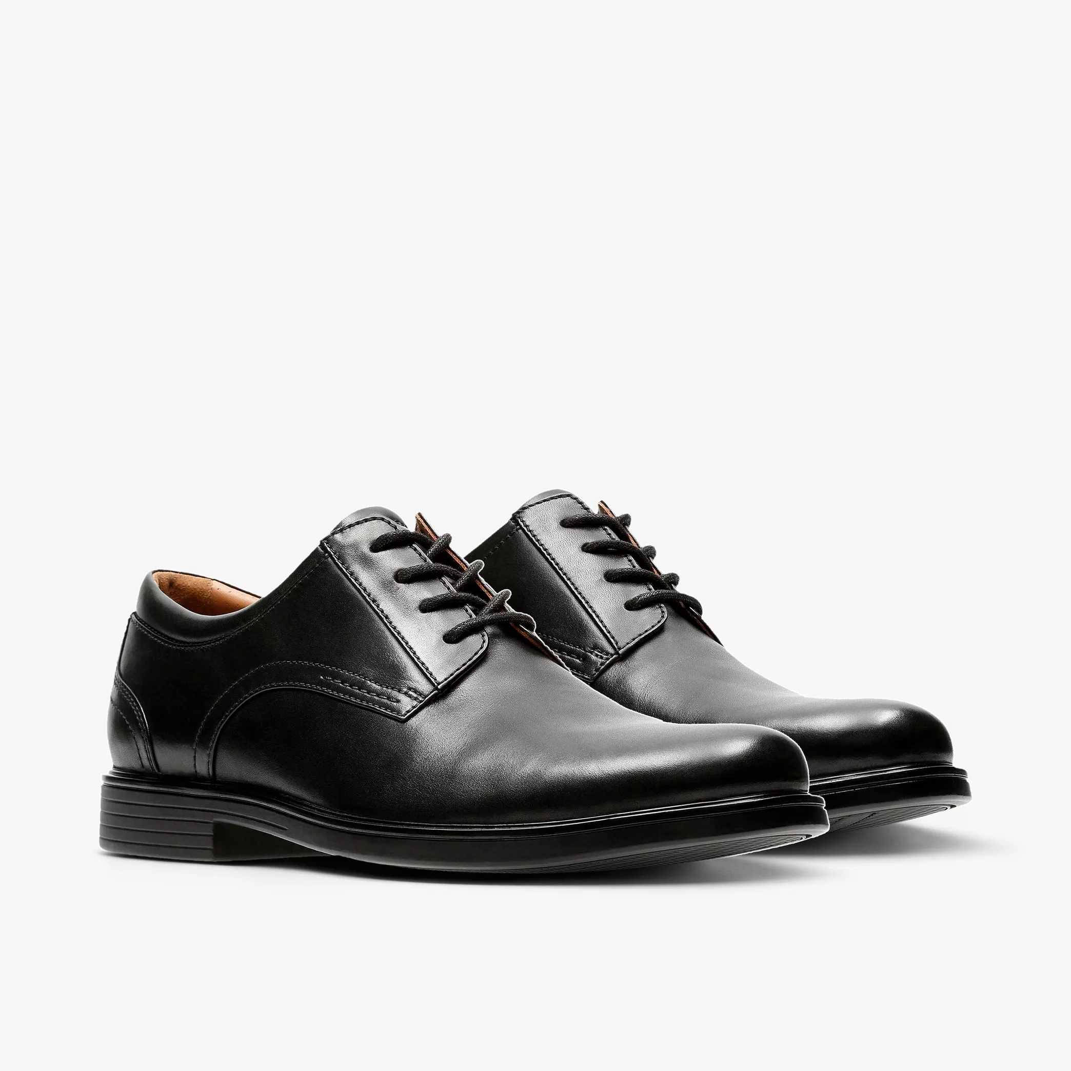 CLARKS UN ALDRIC LACE - BLACK LEATHER