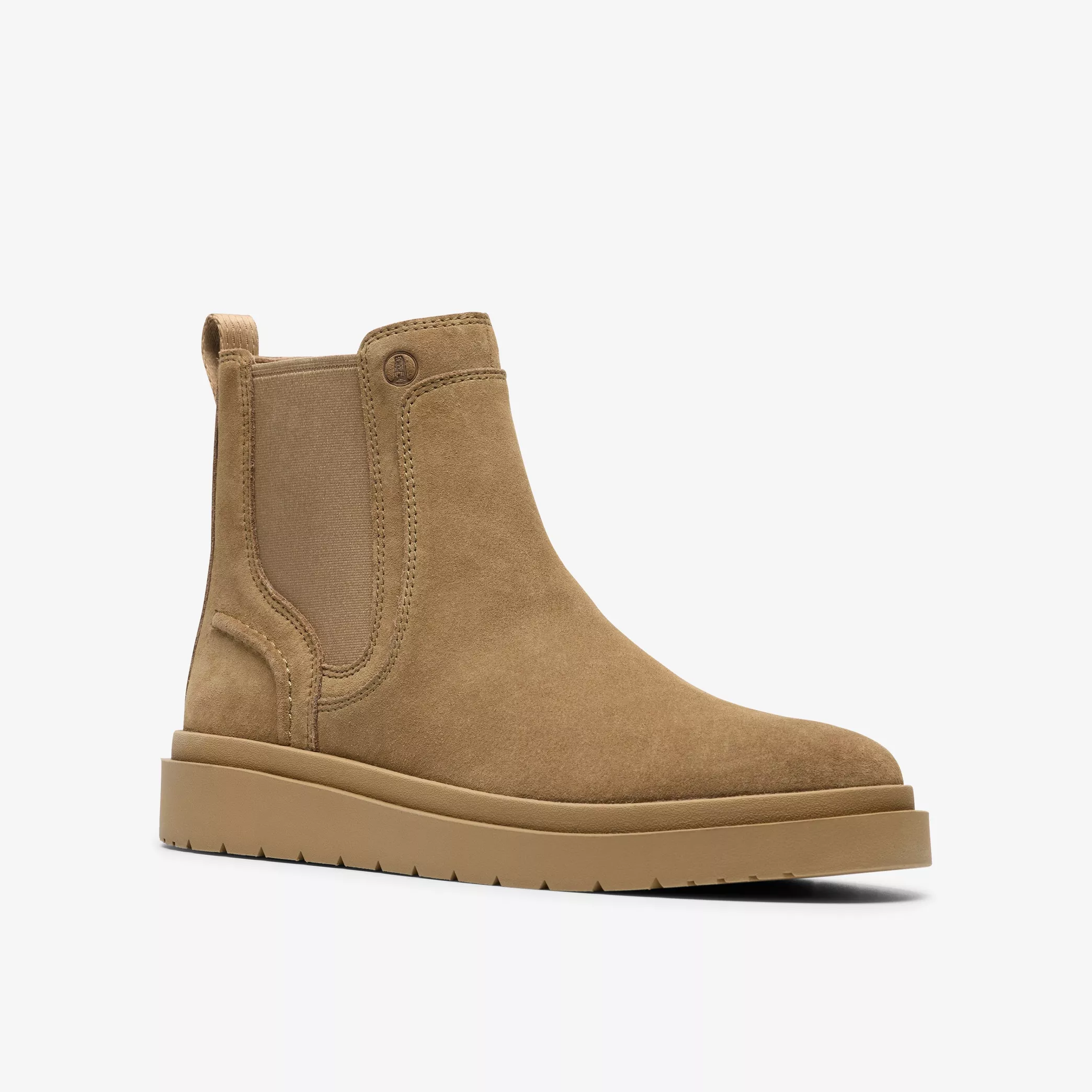 CLARKS POLDEN EASY - DARK SAND SUEDE