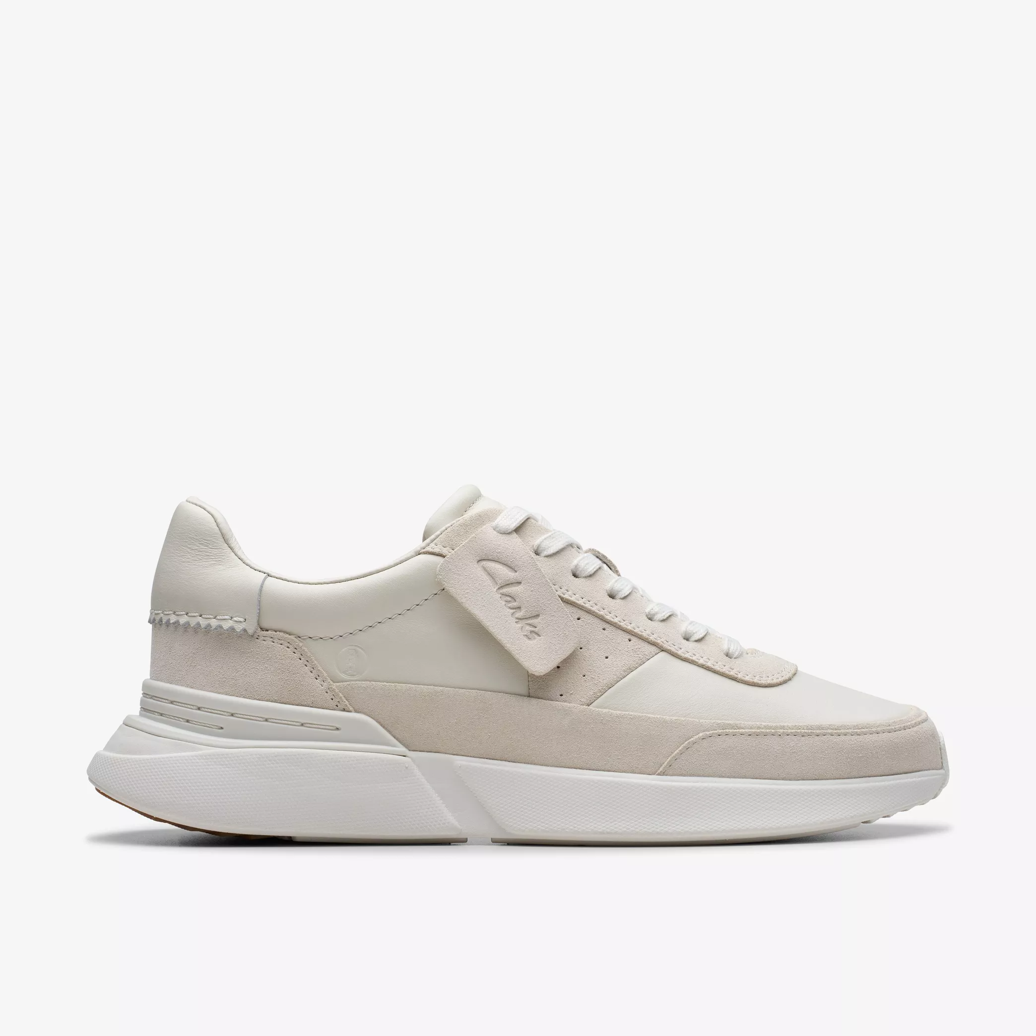 CLARKS CRAFT PACE - WHITE LEATHER