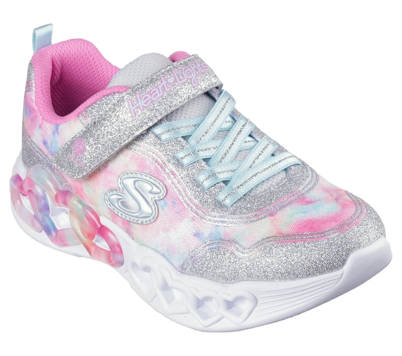 SKECHERS INFINITE HEART LIGHTS - COLOR LOVIN - SILVER MULTI