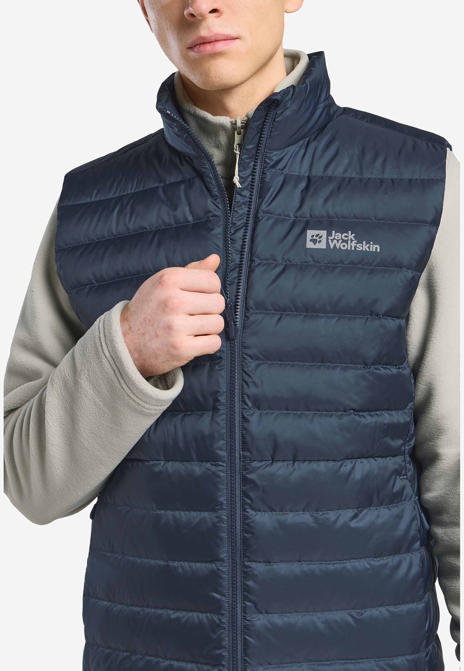 JACK WOLFSKIN PILVI DOWN VEST M RDS - MIDNIGHT