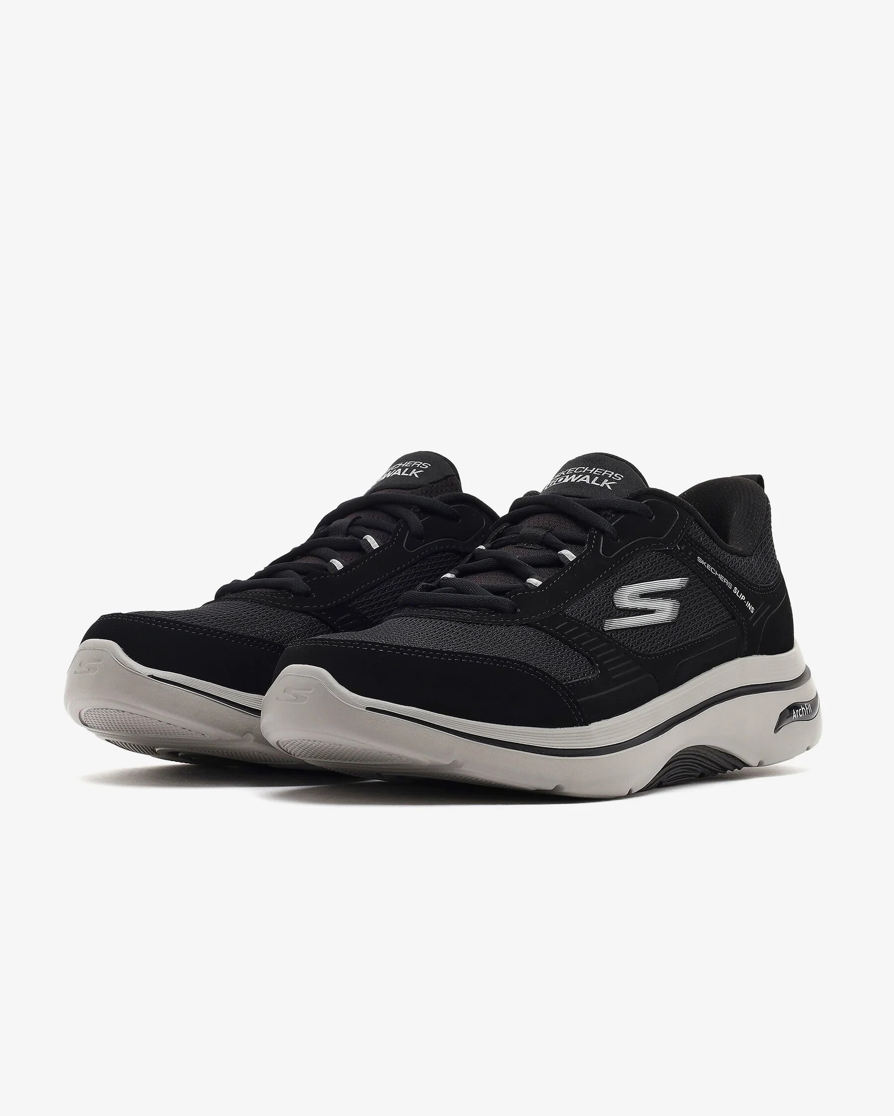 SKECHERS GO WALK ARCH FIT 2.0 SEARED - BLACK GREY