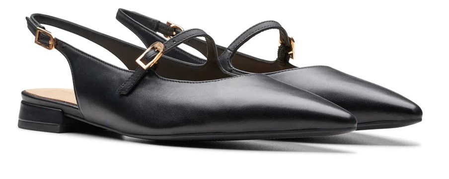 CLARKS SENSA15 SHINE - BLACK LEATHER