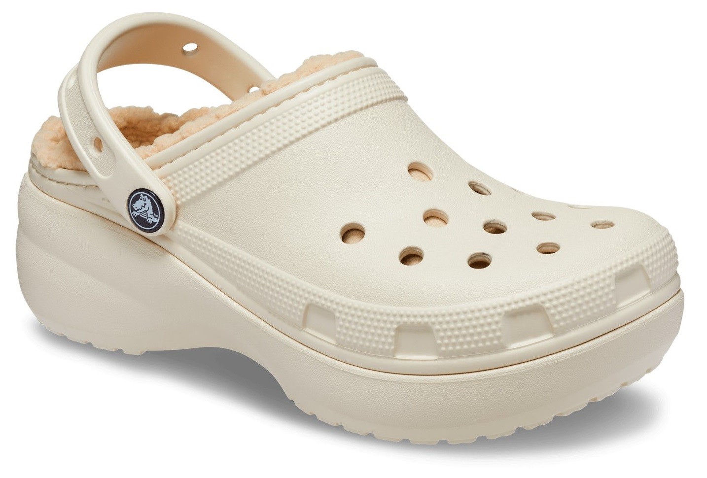 CROCS CLASSIC PLATFORM LINED CLOG W - BONE