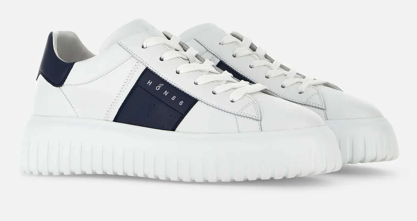 HOGAN H-STRIPES ALLACCIATO BANDA - WHITE NAVY