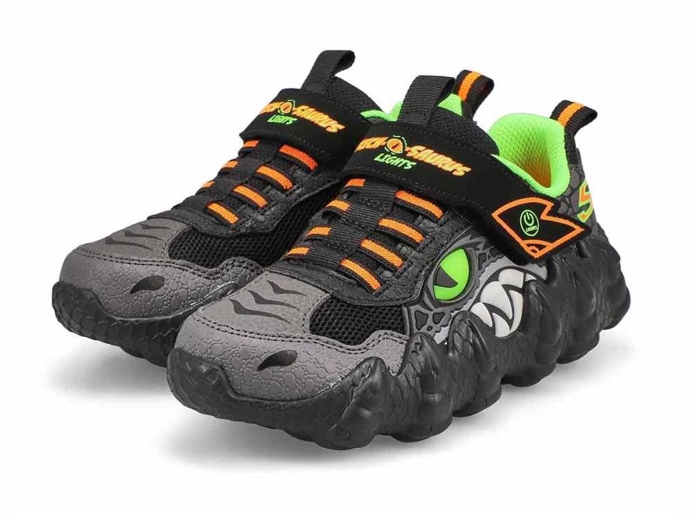 SKECHERS SKECH-O-SAURUS - RAPID-DINO - BLACK LIME
