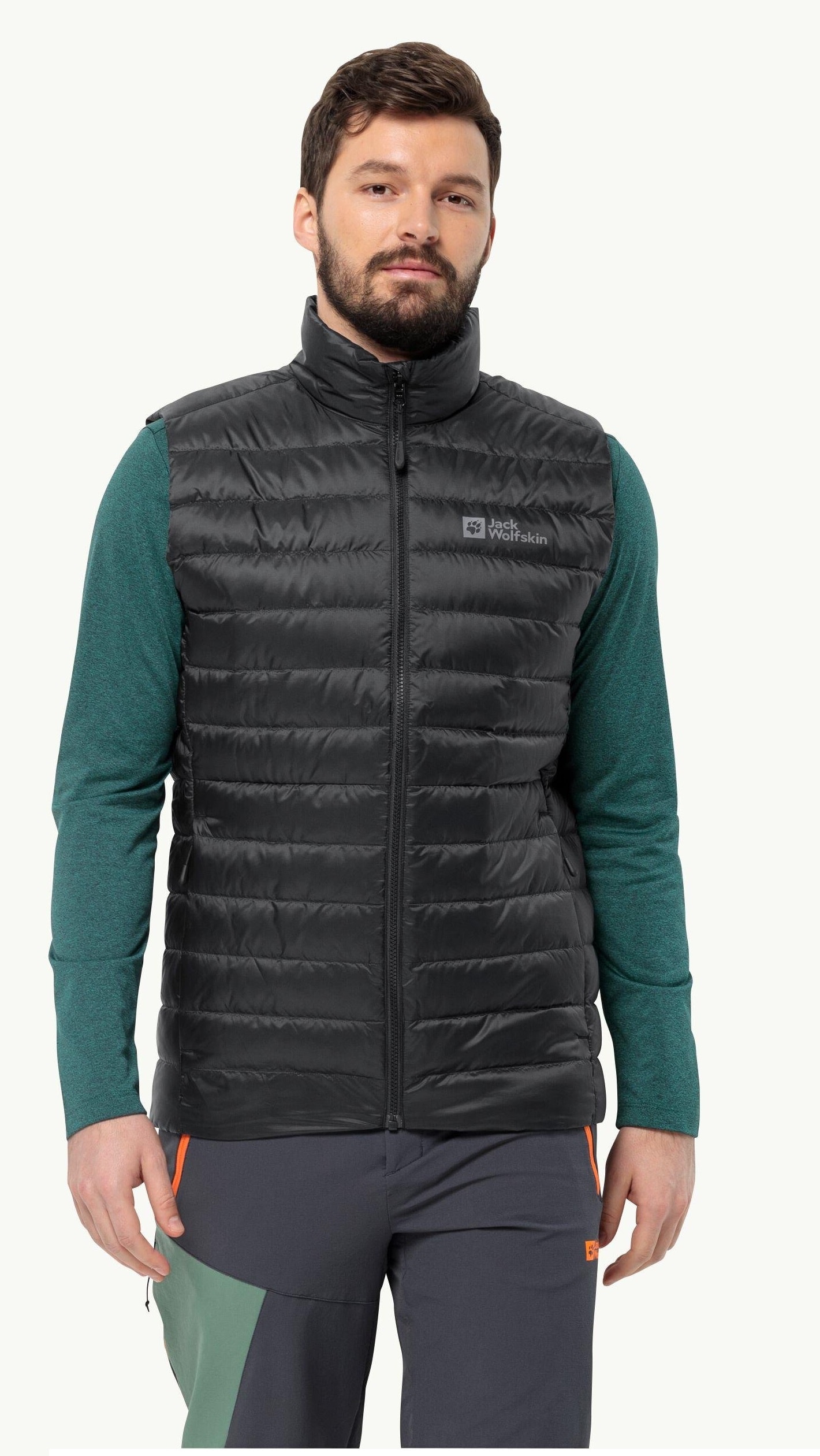 JACK WOLFSKIN PILVI DOWN VEST M RDS - BLACK