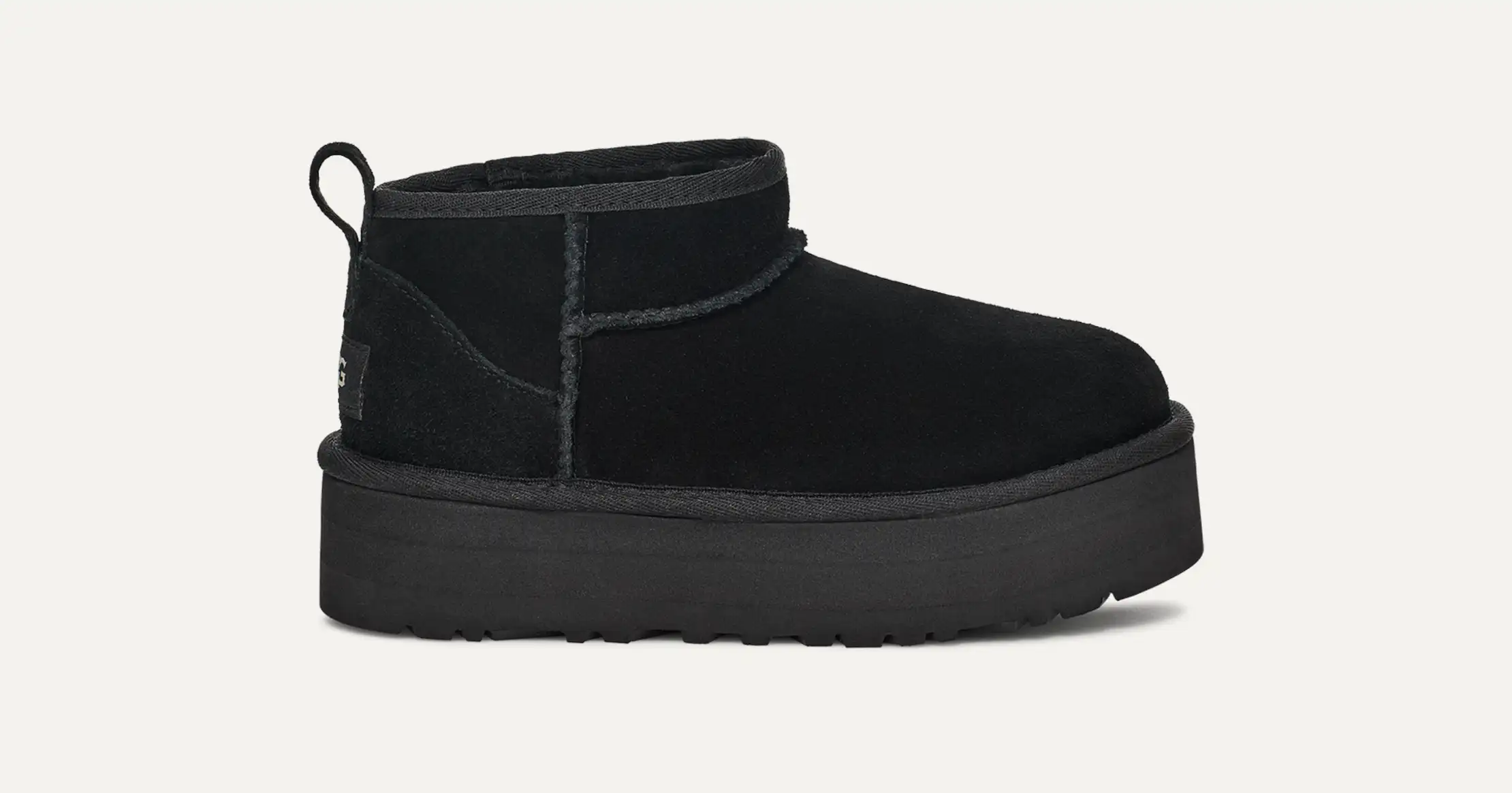 UGG K CLASSIC ULTRA MINI PLATFORM - BLACK