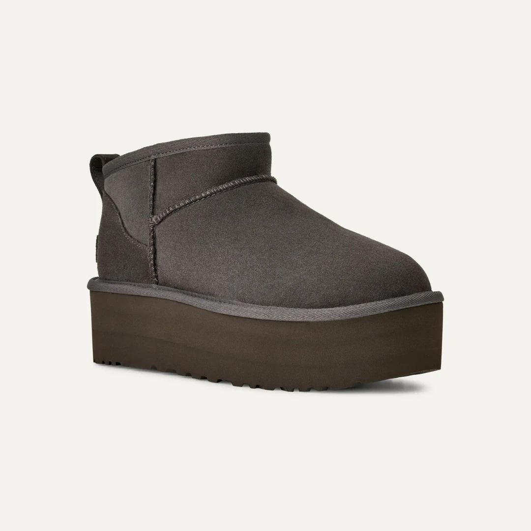 UGG W CLASSIC ULTRA MINI PLATFORM - CHARCOAL