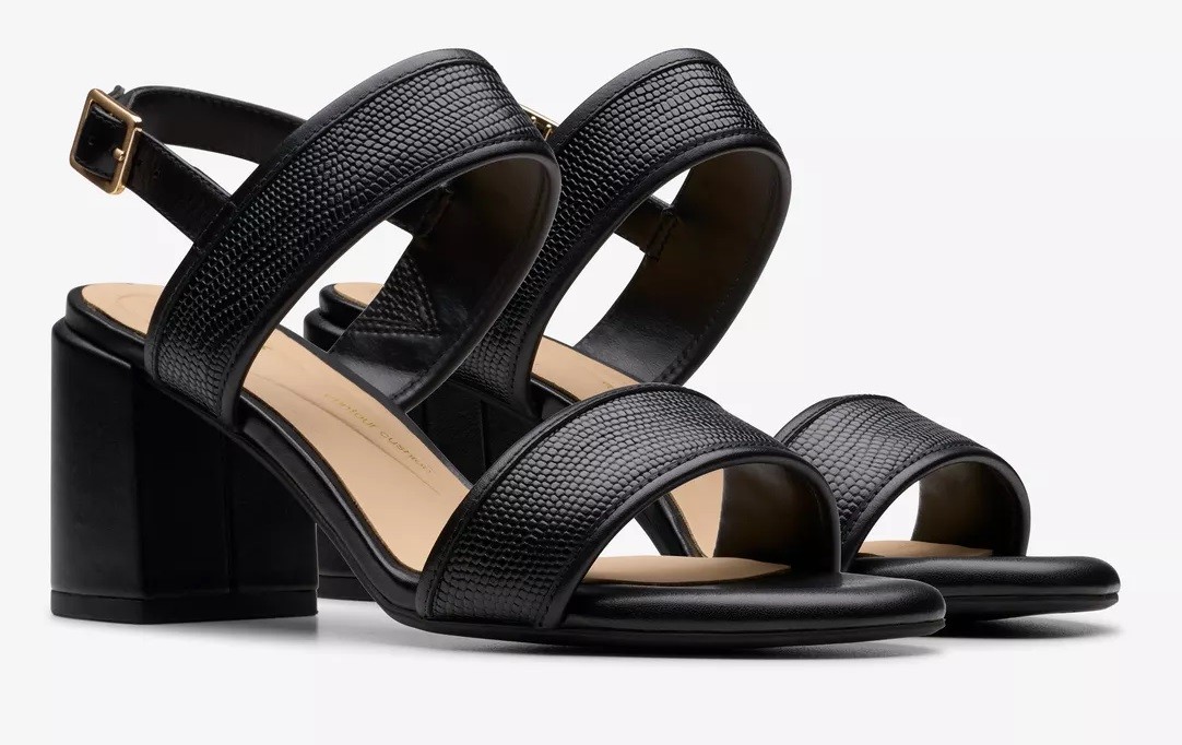 CLARKS EZORIA SLING - BLACK INTEREST