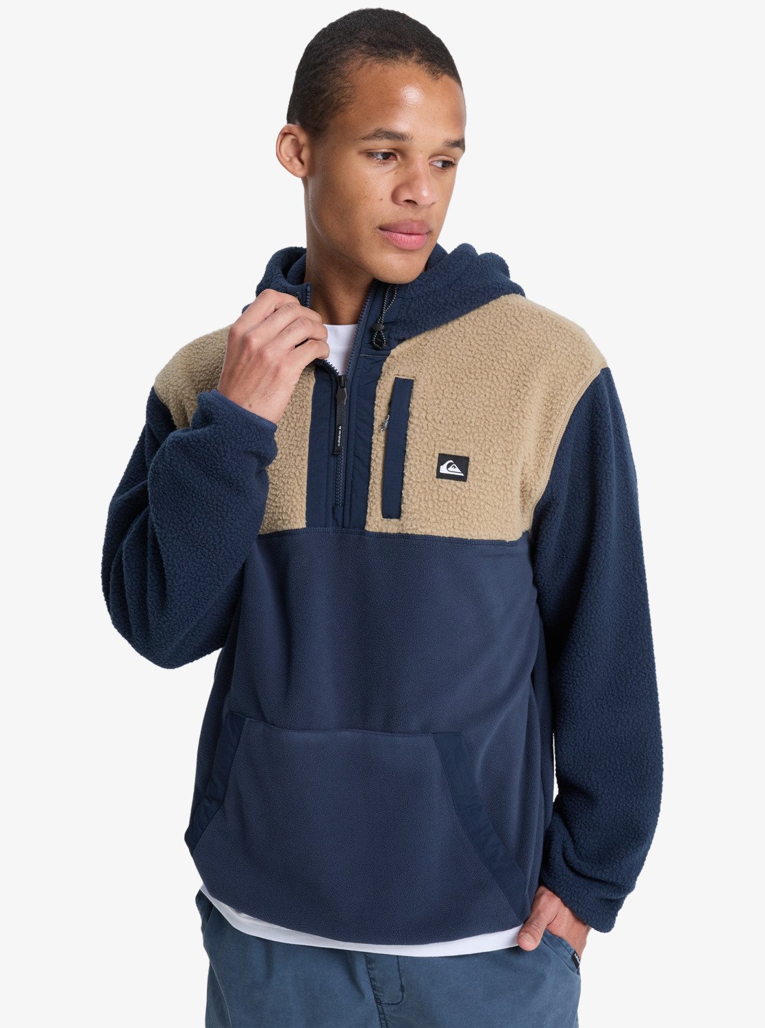 QUIKSILVER OCEAN VIEW MIX UP HOODY - DARK NAVY