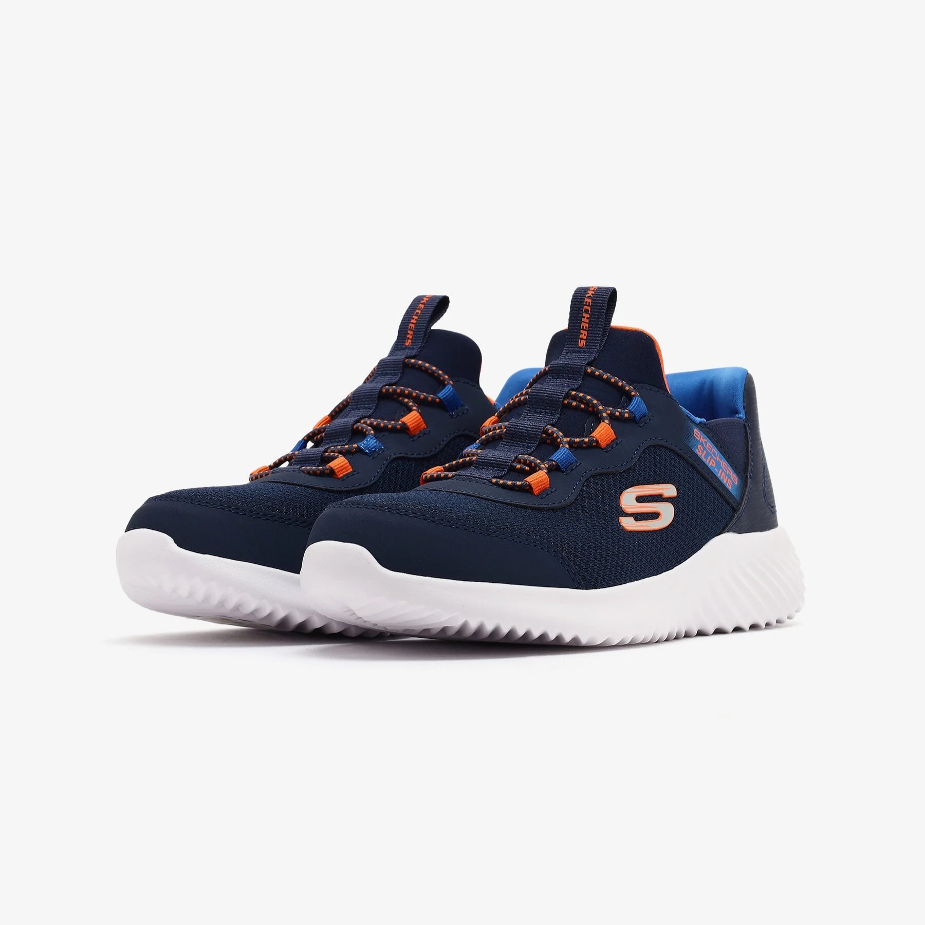 SKECHERS BOUNDER BRISK-BURST - NAVY BLUE