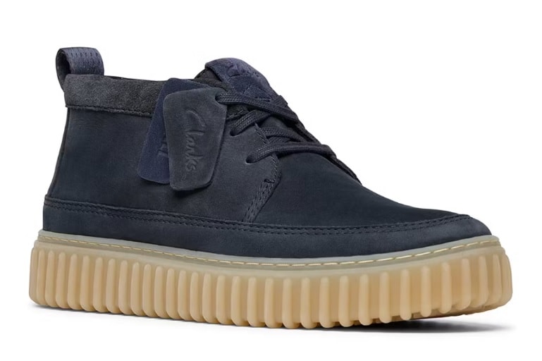 CLARKS TORHILL LACE HI - NAVY NUBUCK
