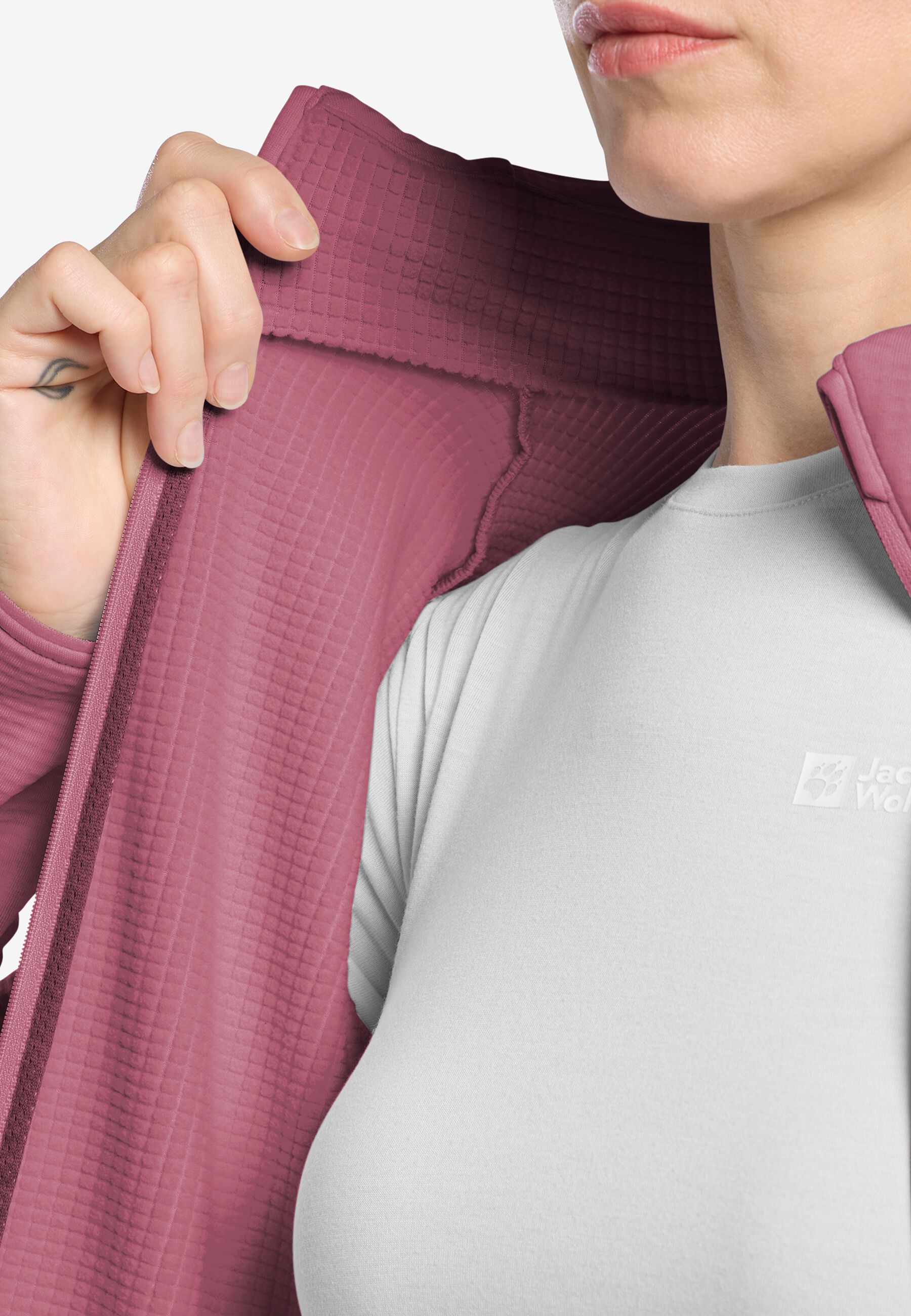 JACK WOLFSKIN KOLBENBERG FZ W - RAISIN