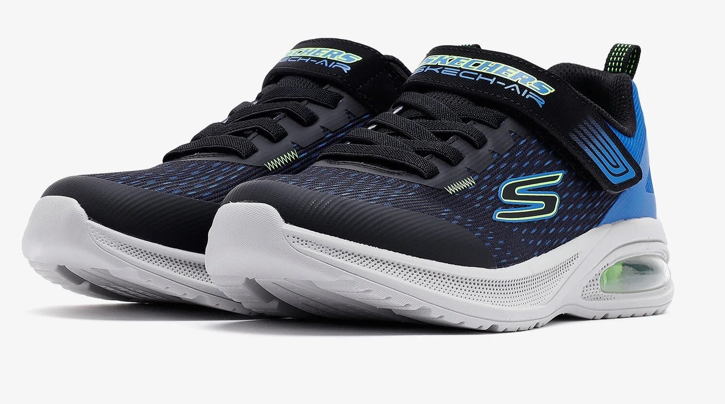 SKECHERS MICROSPEC MAX ADVANCE SQUAD-PACER - BLACK BLUE