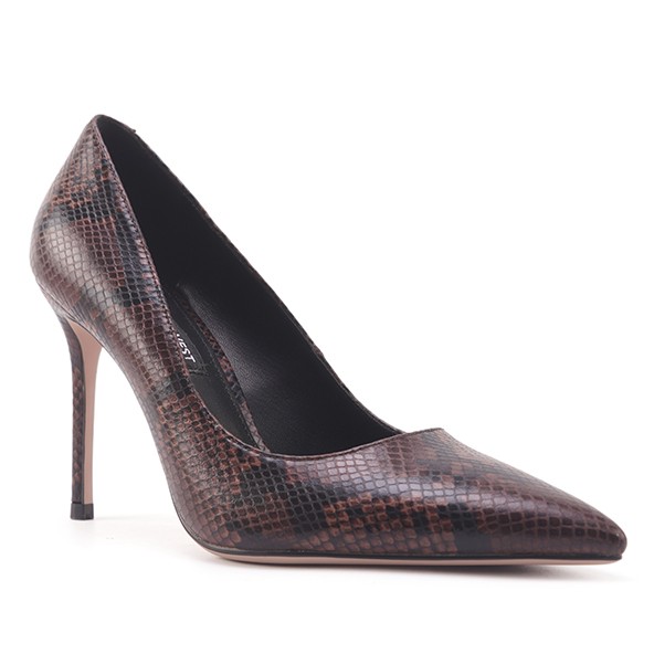 NINE WEST JULIANA2 5PR - BROWN SNAKE