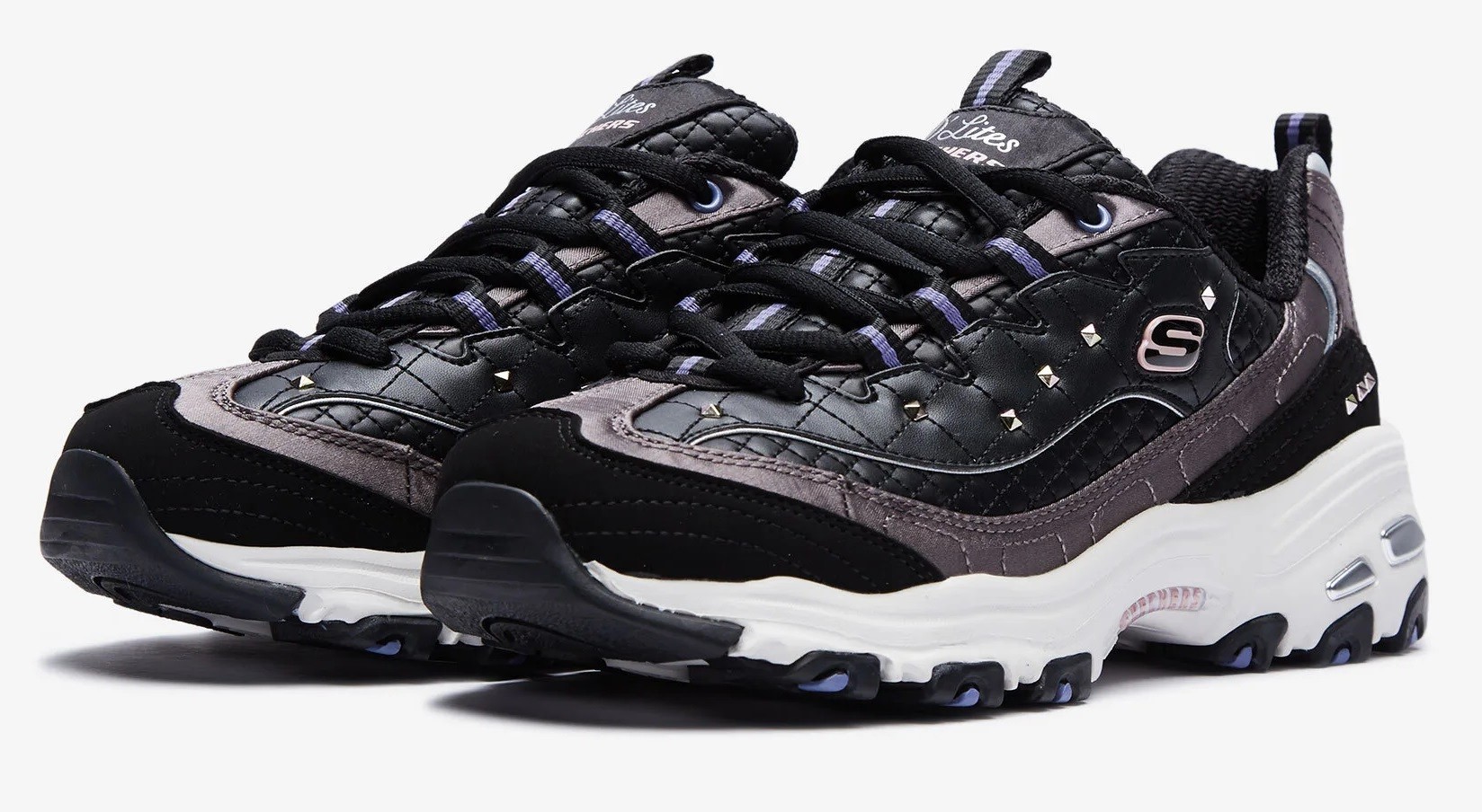 SKECHERS D'LİTES - BLACK SILVER