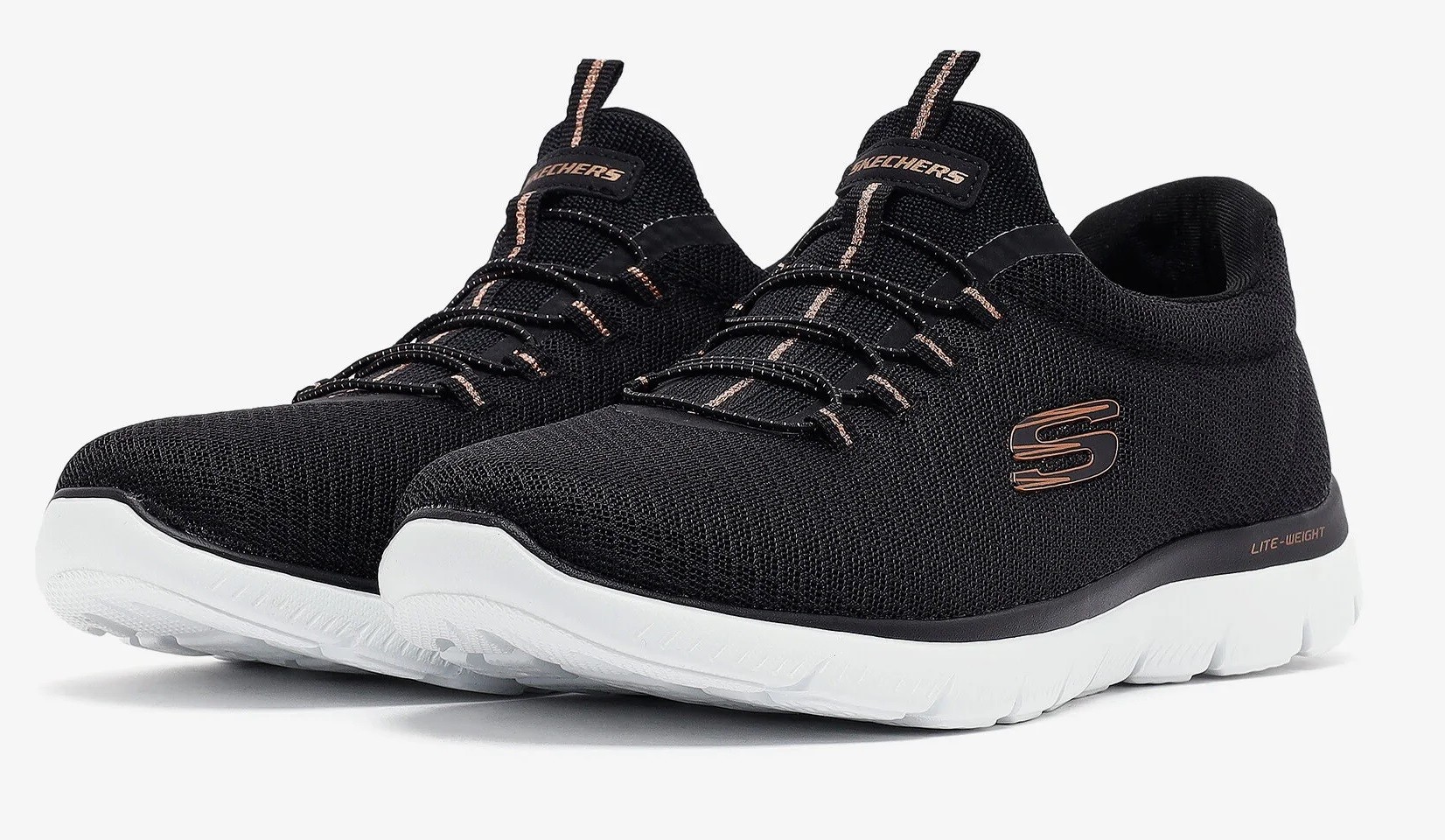 SKECHERS SUMMITS - BLACK ROSE GOLD