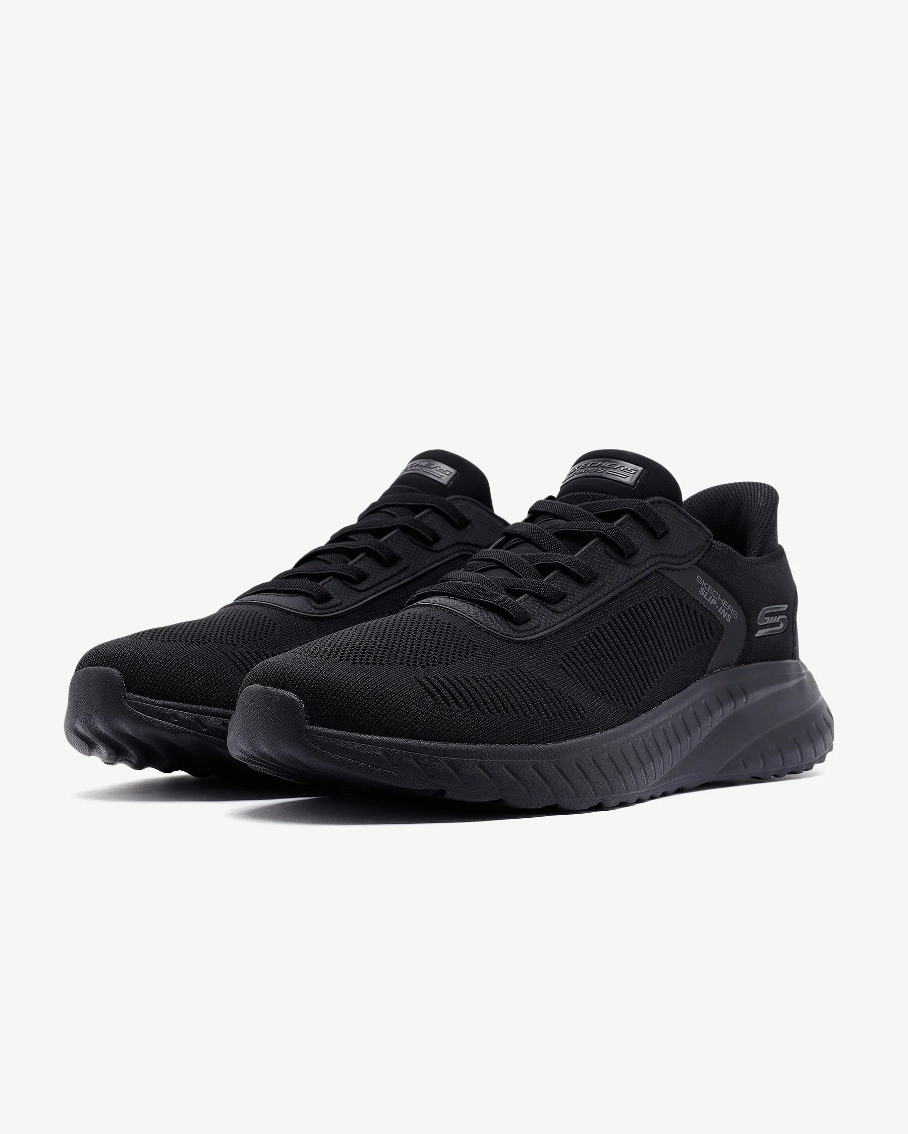 SKECHERS BOBS SQUAD CHAOS SOLID STEP - BLACK