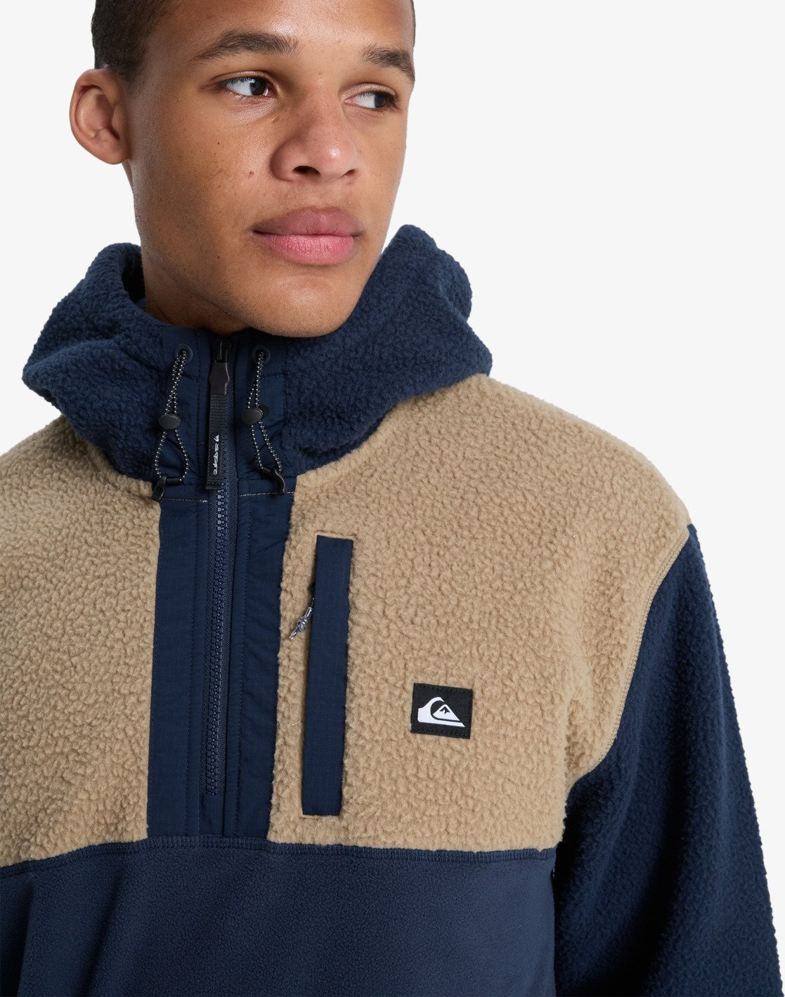 QUIKSILVER OCEAN VIEW MIX UP HOODY - DARK NAVY
