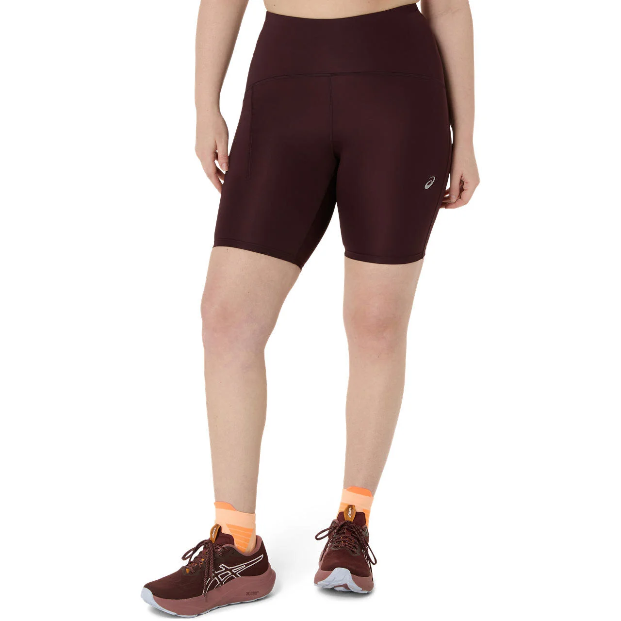 ASICS ROAD HIGH WAIST 8IN SPRINTER - BORDEAUX