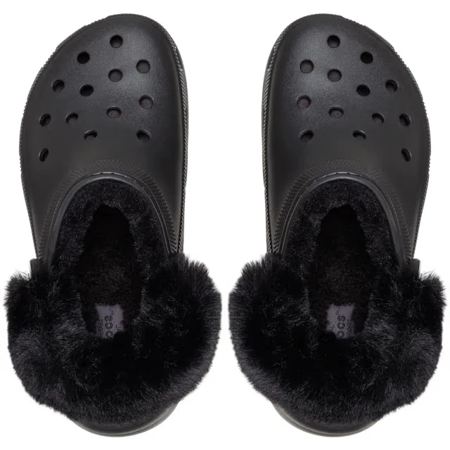 CROCS CLASSIC PLATFORM FUZZ LINED CLOG
