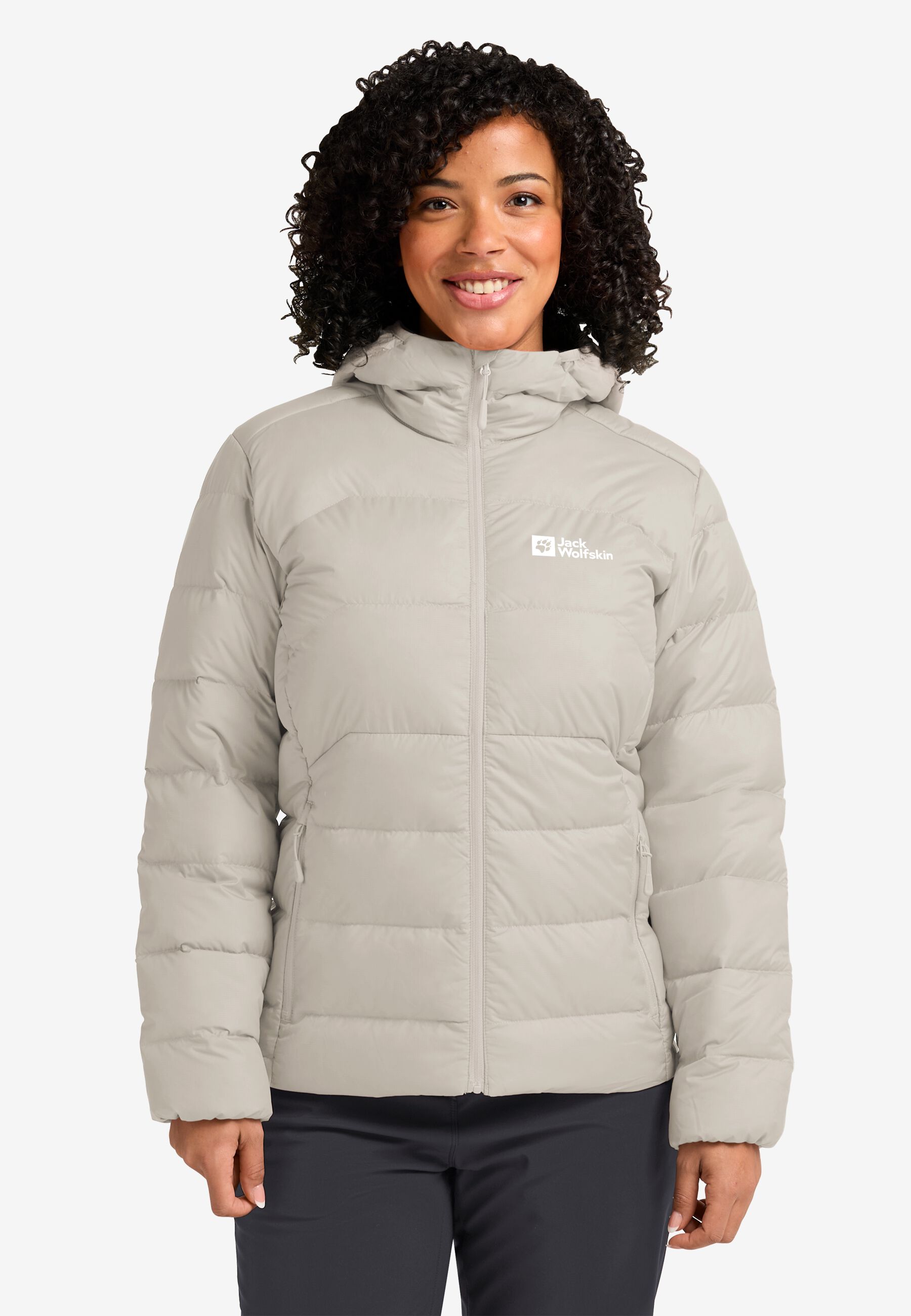 JACK WOLFSKIN ATHER DOWN HOODY W RDS - SAND