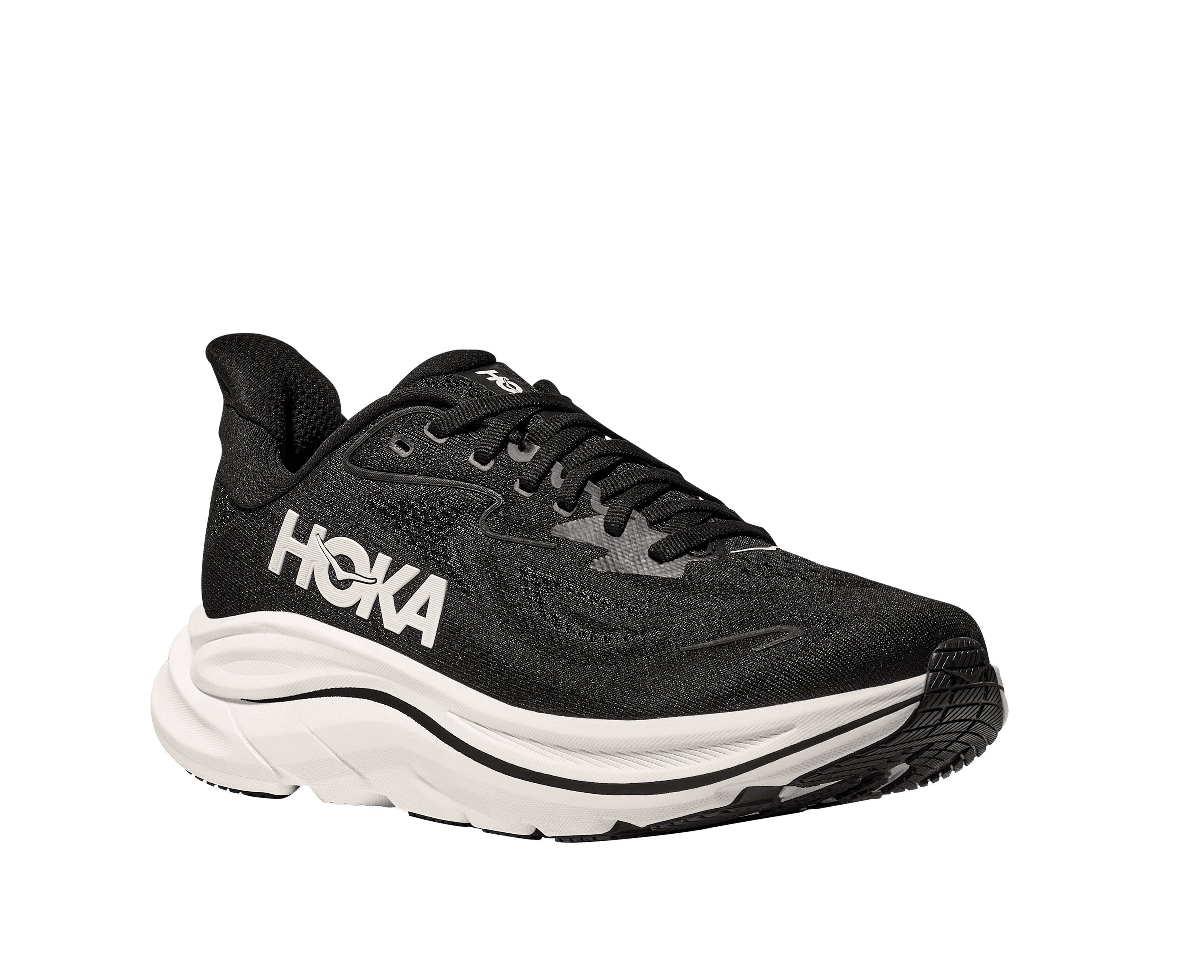 HOKA CLIFTON 10 - BLACK WHITE