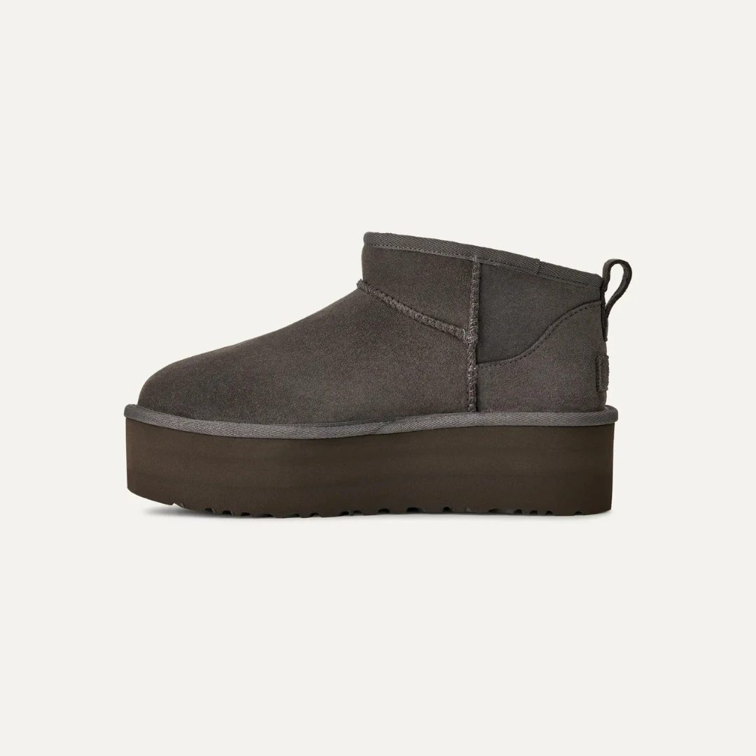 UGG W CLASSIC ULTRA MINI PLATFORM - CHARCOAL