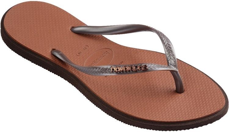 HAVAIANAS SLIM POINT - DARK BROWN