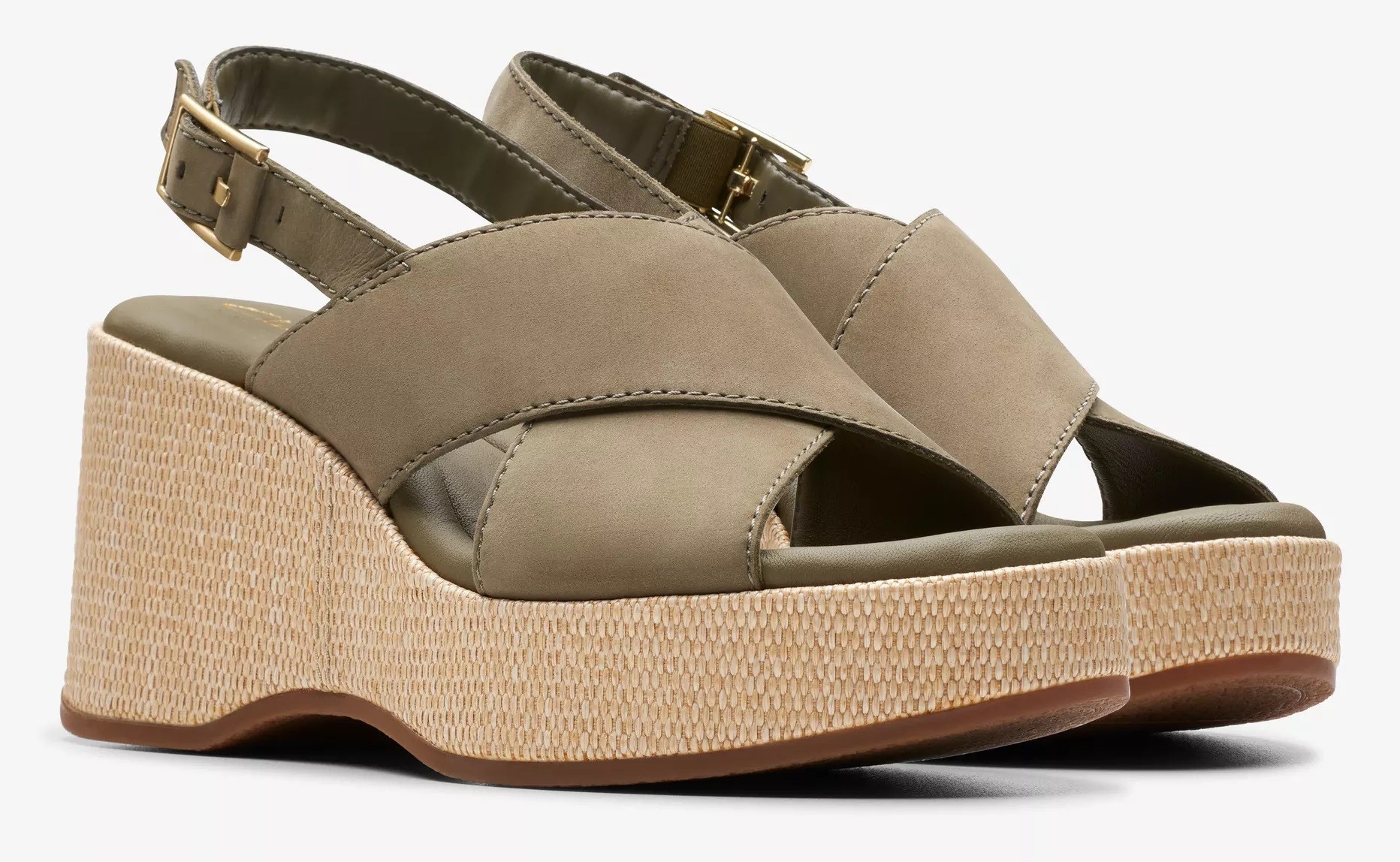 CLARKS MANON WISH - OLIVE NUBUK