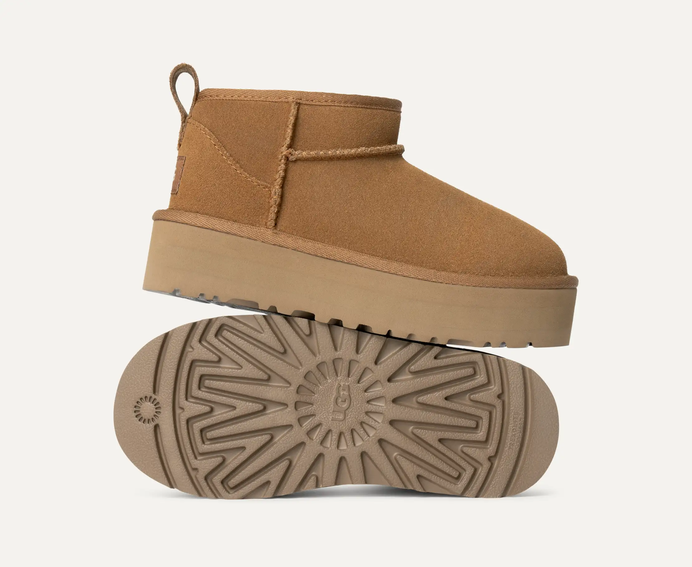 UGG K CLASSIC ULTRA MINI PLATFORM - CHESTNUT