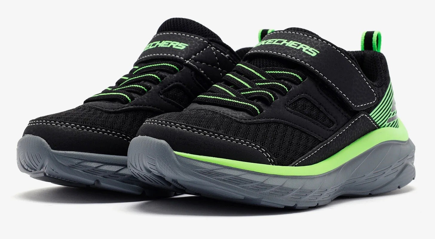 SKECHERS BOUNDLESS - BLACK LIME