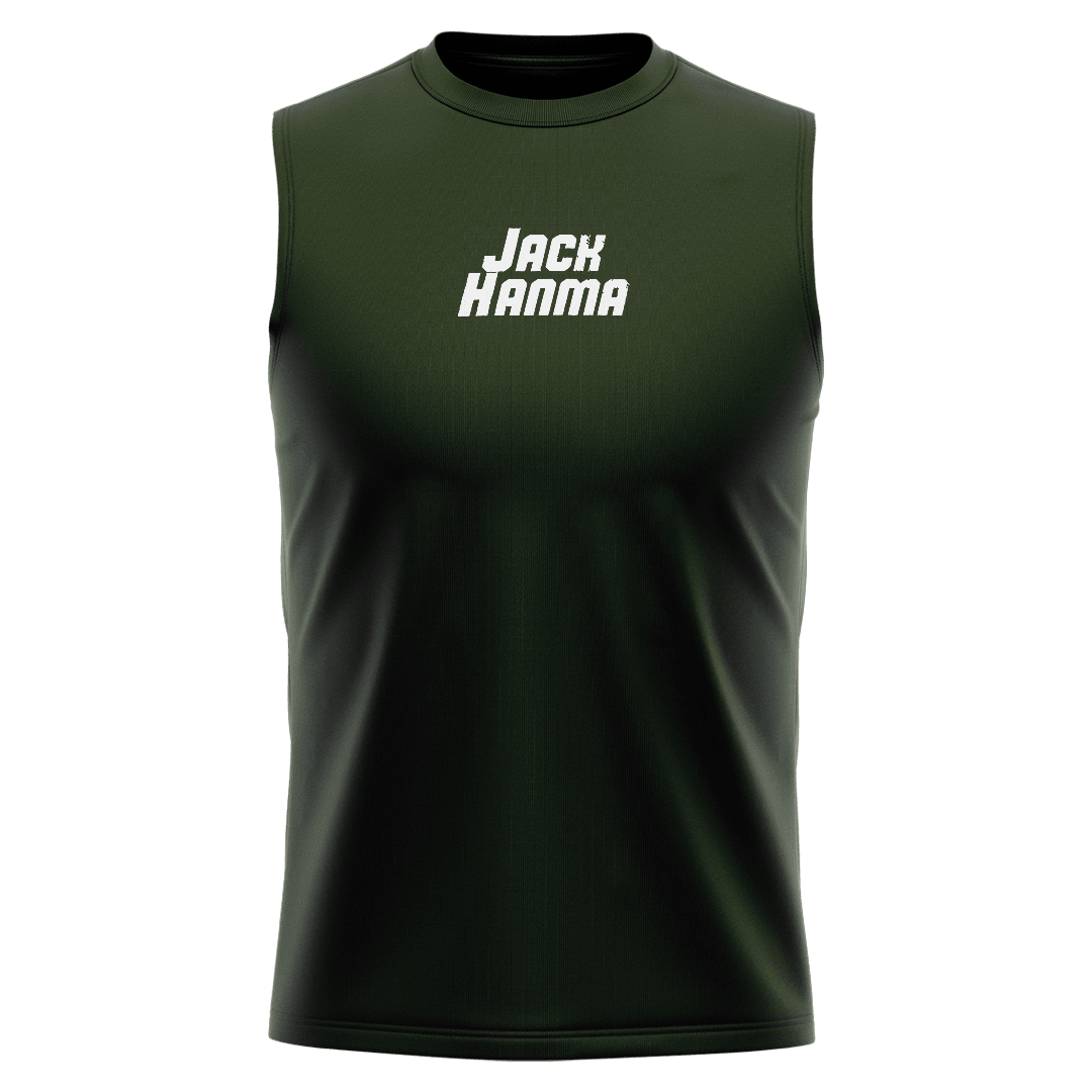 JACK HANMA Haki Yeşili Regular Fit Sleeveless T-Shirt