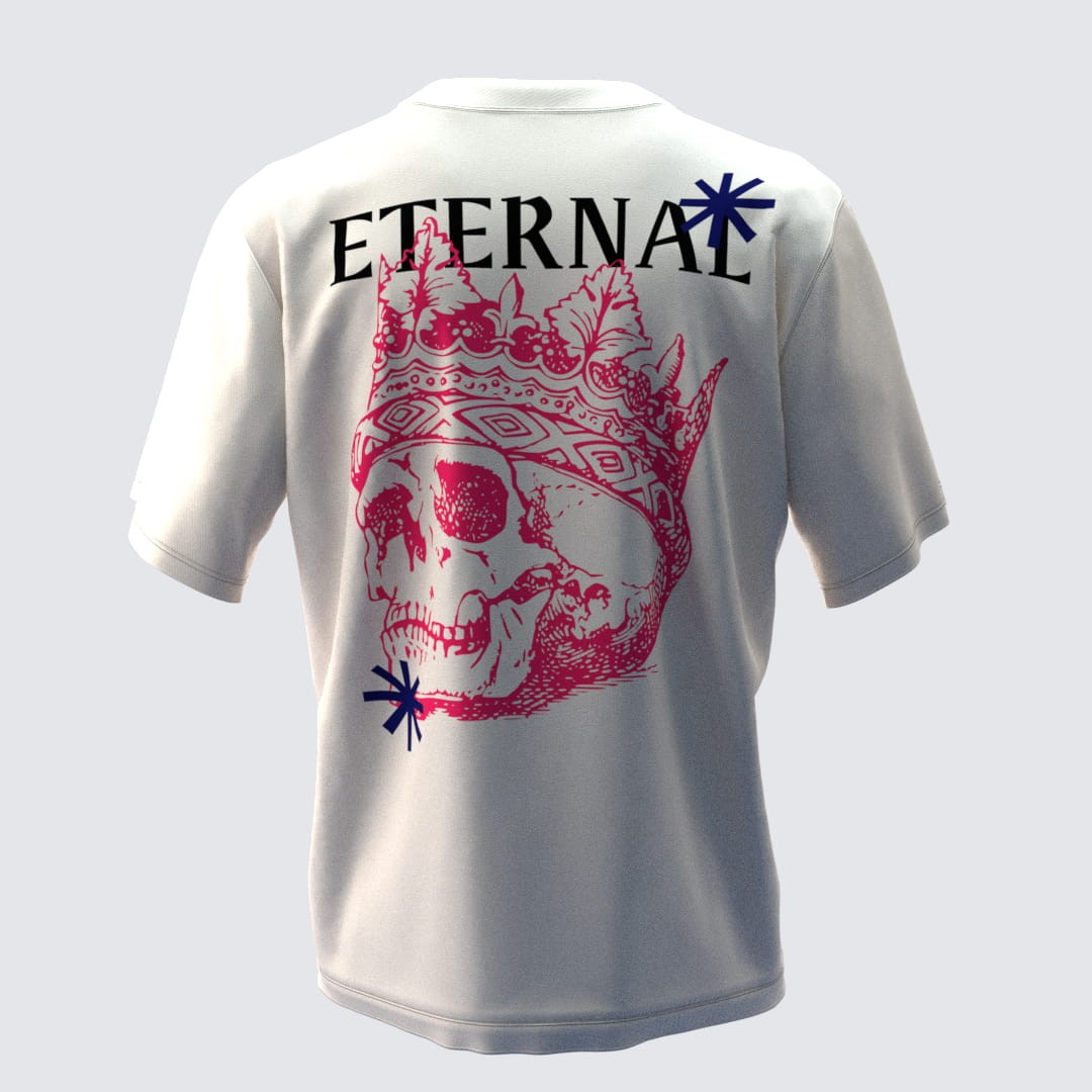 ETERNAL Kırık Beyaz Oversize T-Shirt