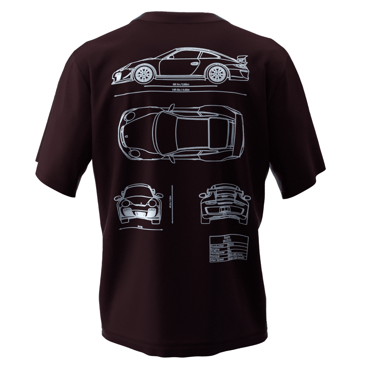 PORSCHE Bordo Oversize T-Shirt