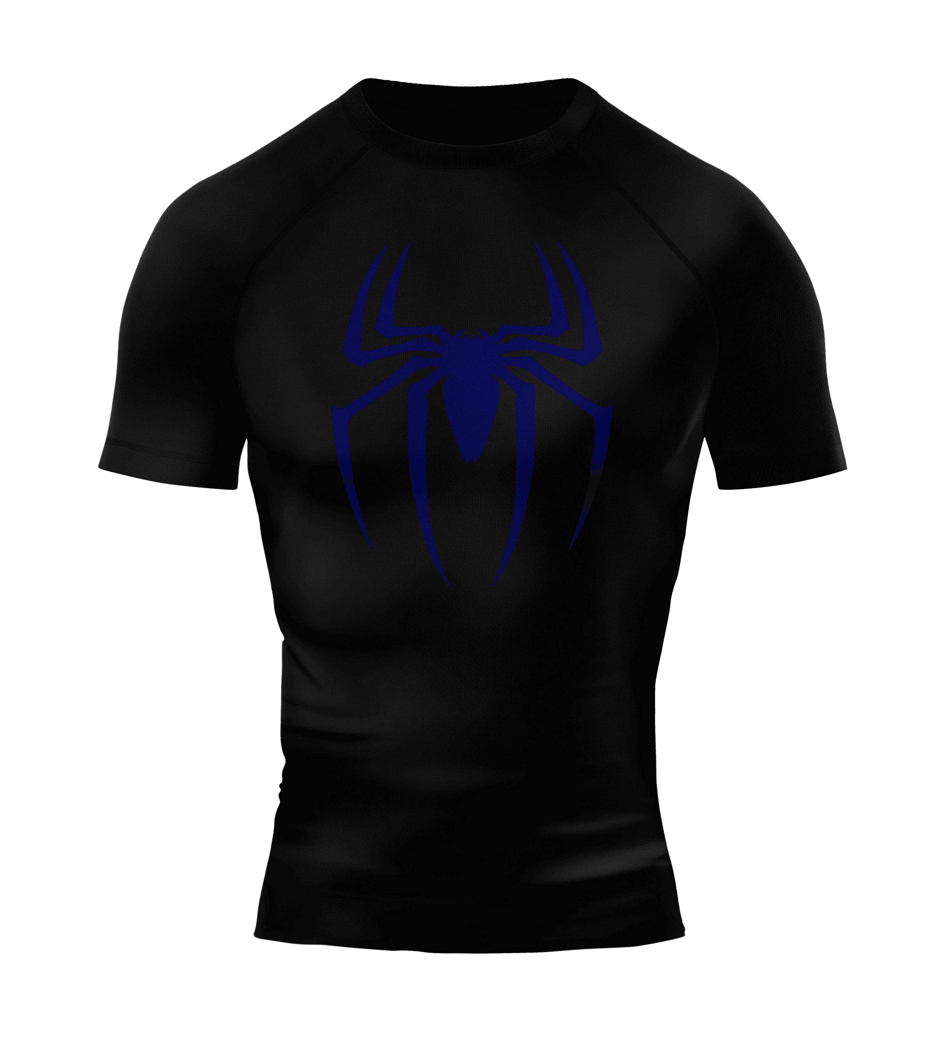 SPIDER BLUE Short Sleeve Compression T-Shirt