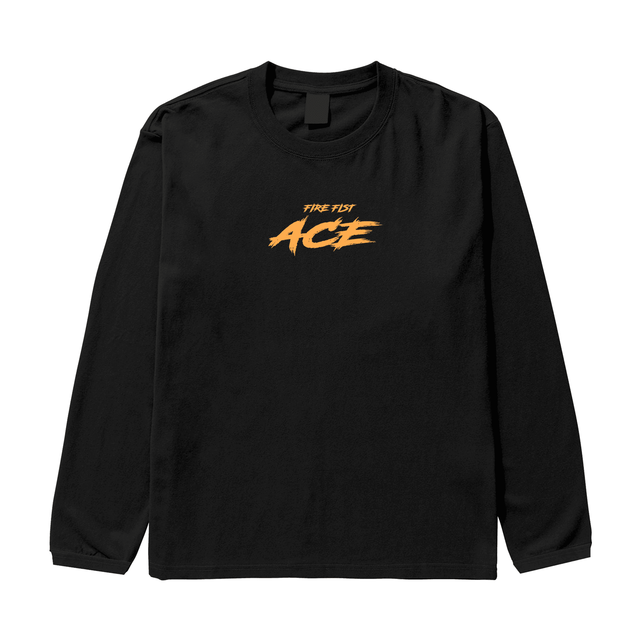 ACE Siyah Oversize Long Sleeve T-Shirt