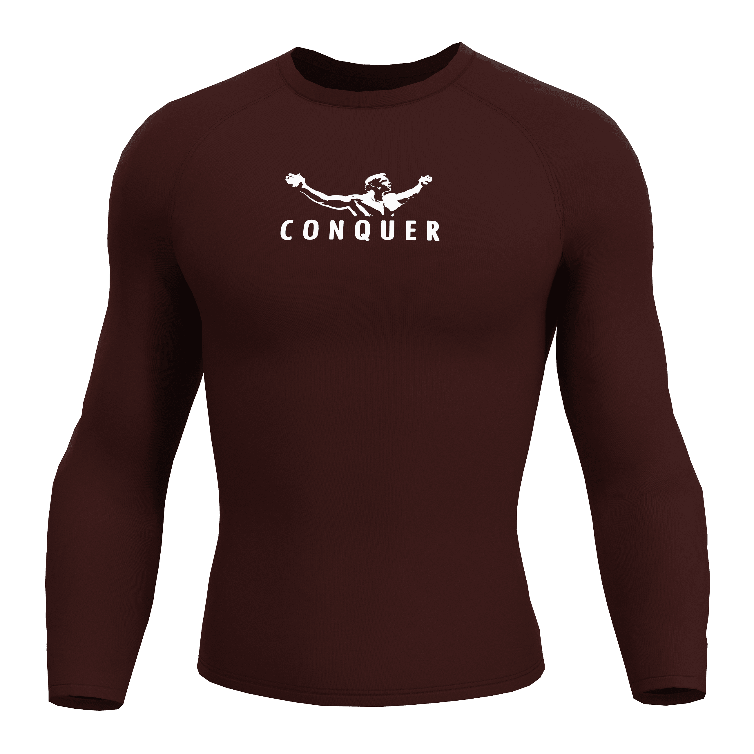 CONQUER Bordo Long Sleeve Compression T-Shirt 