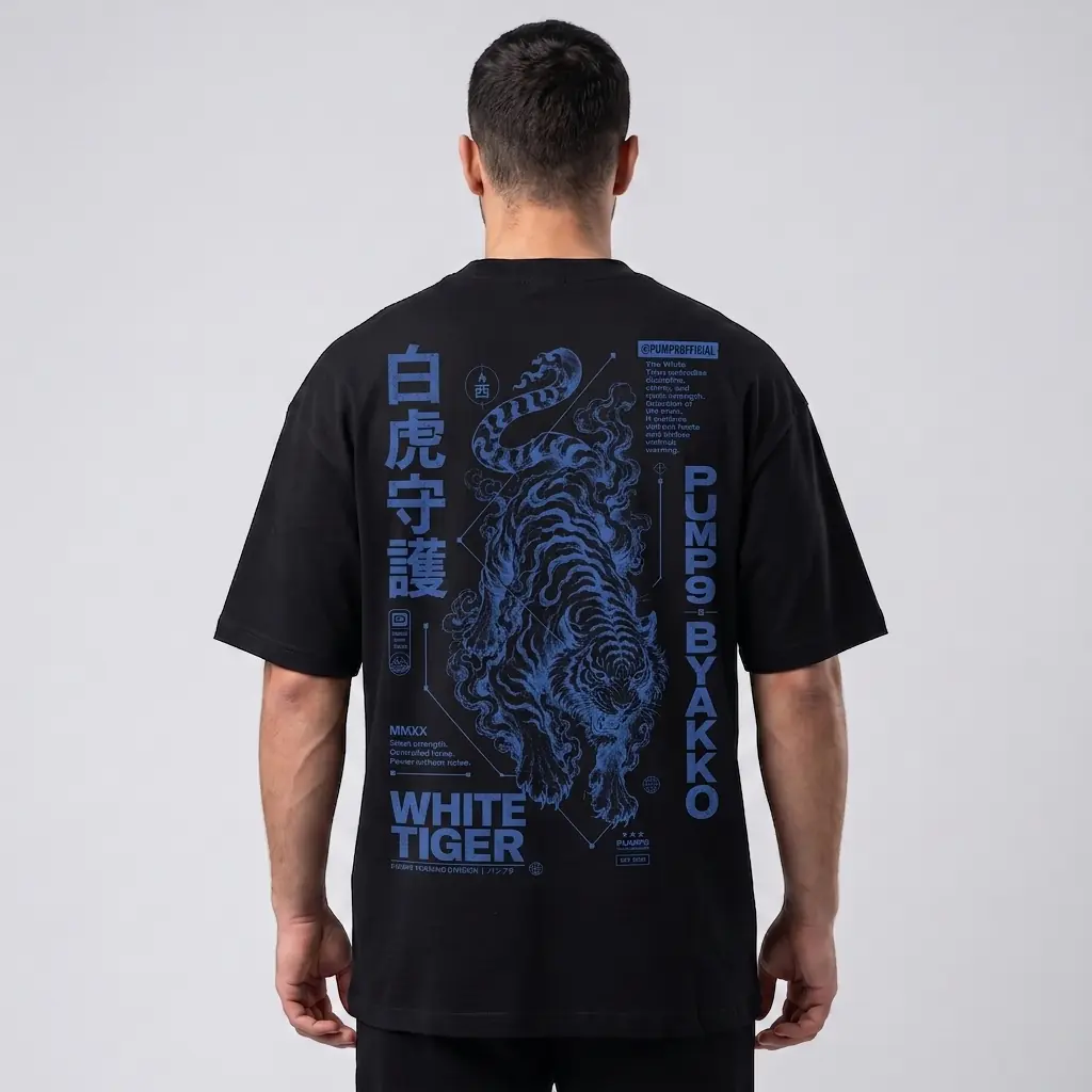 PUMP9® - Siyah Oversize T-Shirt